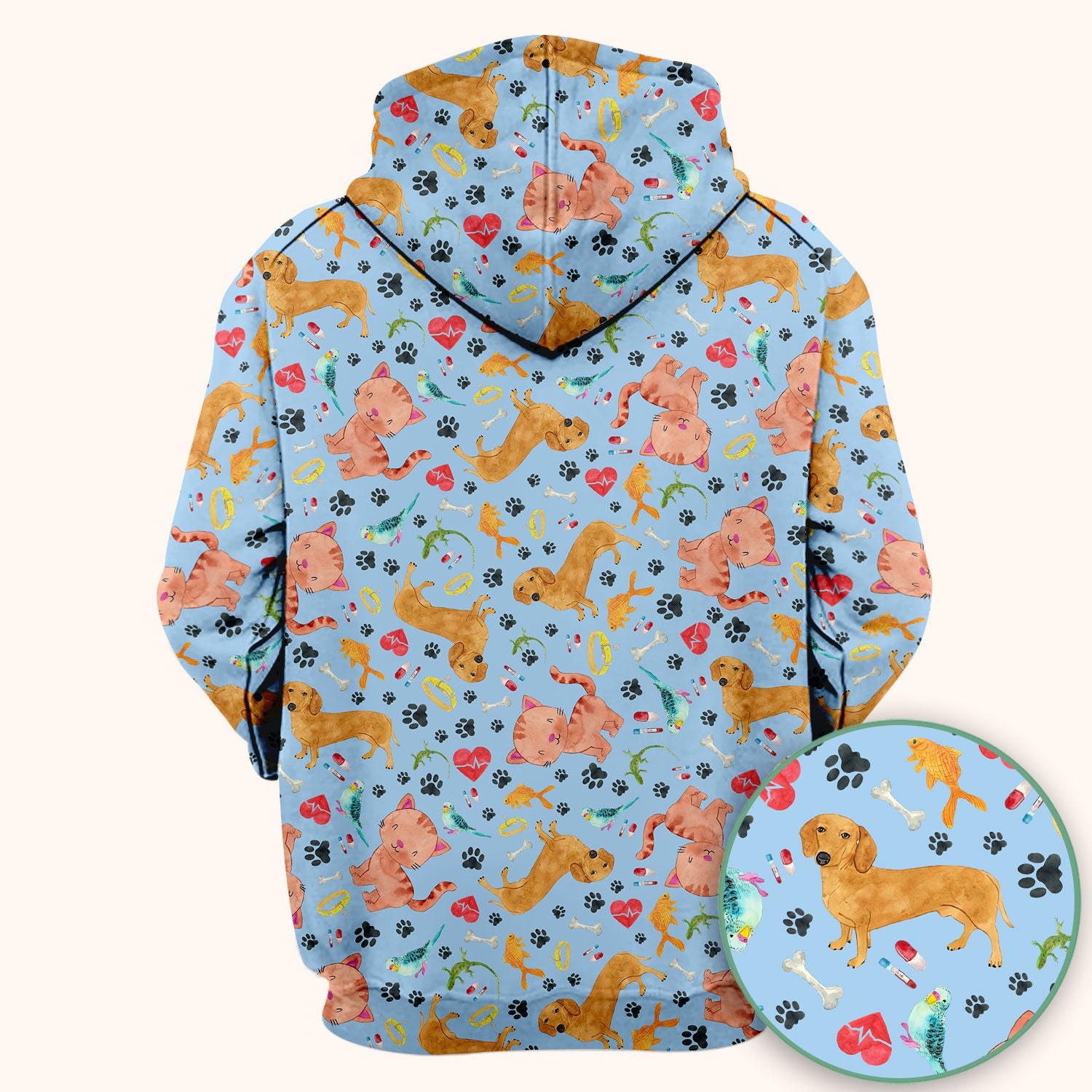 Cat Dog Veterinary Scrub Top - Cute Animal Paw Print Medical Shirt - Adorable Nurse Scrubs for Women RN CNA Vet Tech