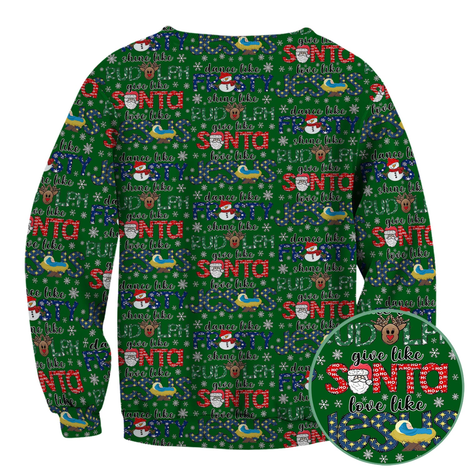 Xmas Rudolph Comfortable Scrubs for Nurses - God Santa Shirt - Breathable Fabrics Nursing Uniform Gift for RN CNA LPN