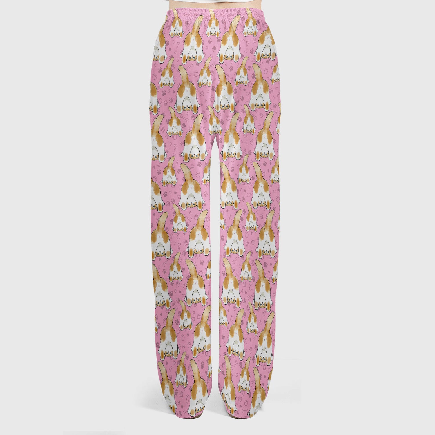 Cute Cat Butt Nurse Scrub Set, Cat Pattern Medical Shirt For Pet Lover, Breathable Fabrics Nursing Uniform