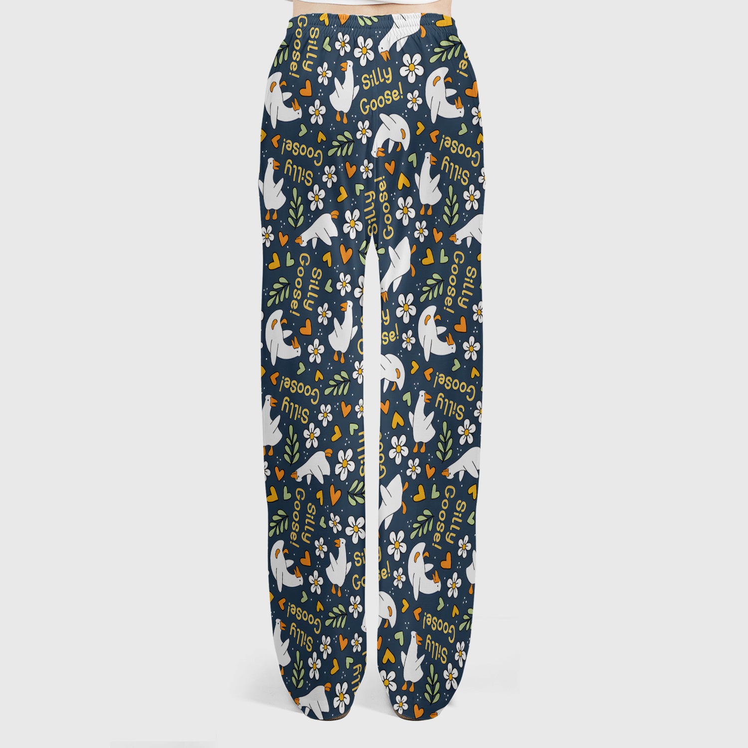 Silly Goose Floral Pattern Scrub Set, Scrub Pants and V Neck Top