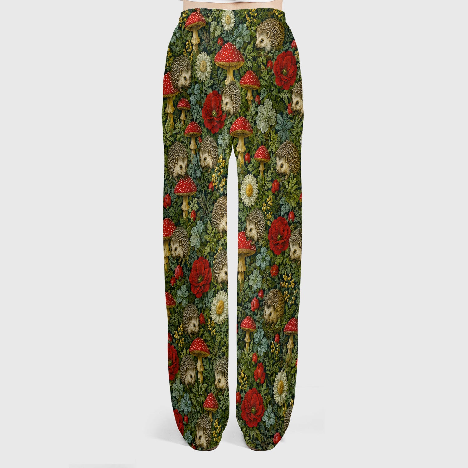 Enchanted Woodland Hedgehog Nurse for Pediatric Nurses, RN, CNA, Garden Medical Scrub Set, Scrub Pants and V Neck Top