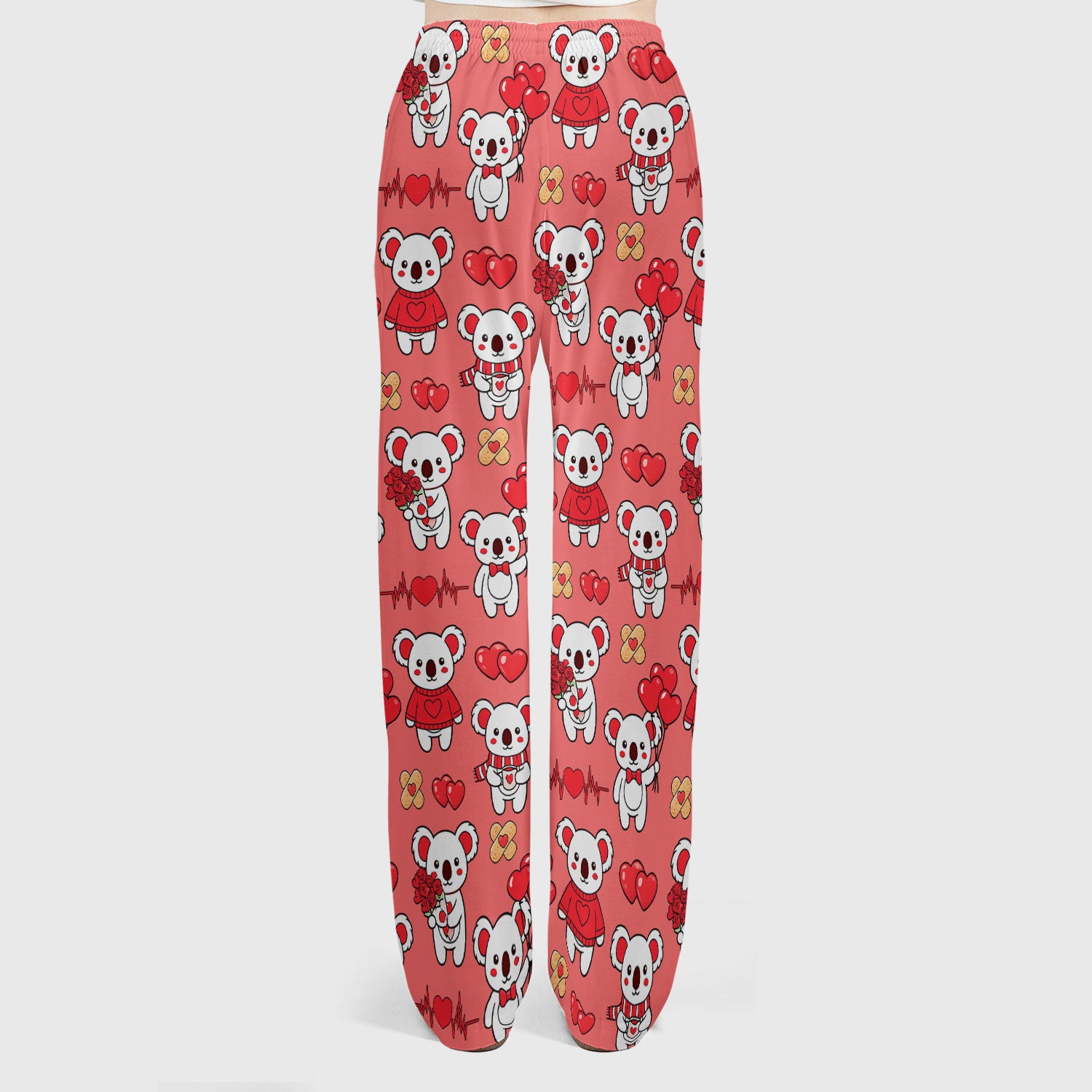 Sweet Koala Valentine Medical Design Scrub Set, Breathable Med Uniform