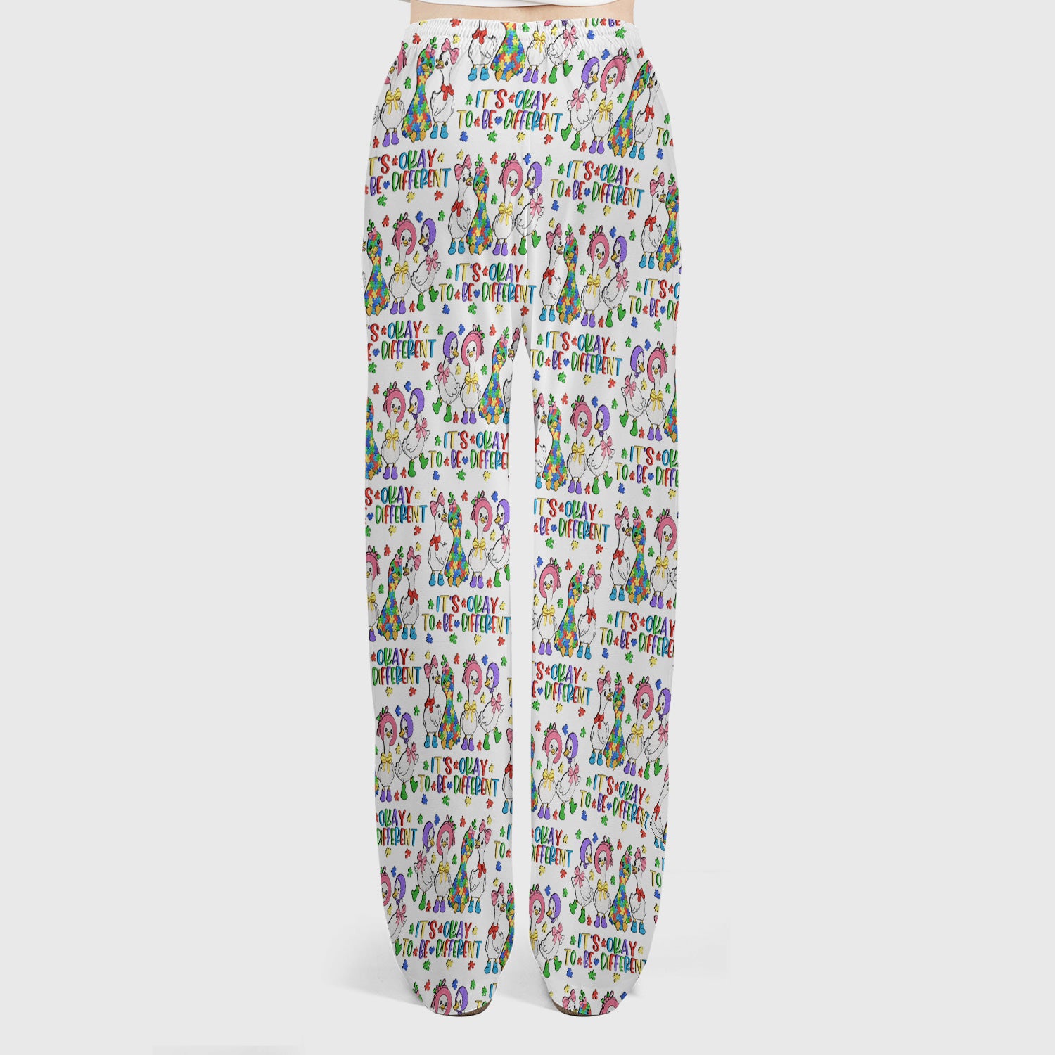 It’s Okay To Be Different Duck Pattern Scrub Set, Nurse Uniform Scrubs Set