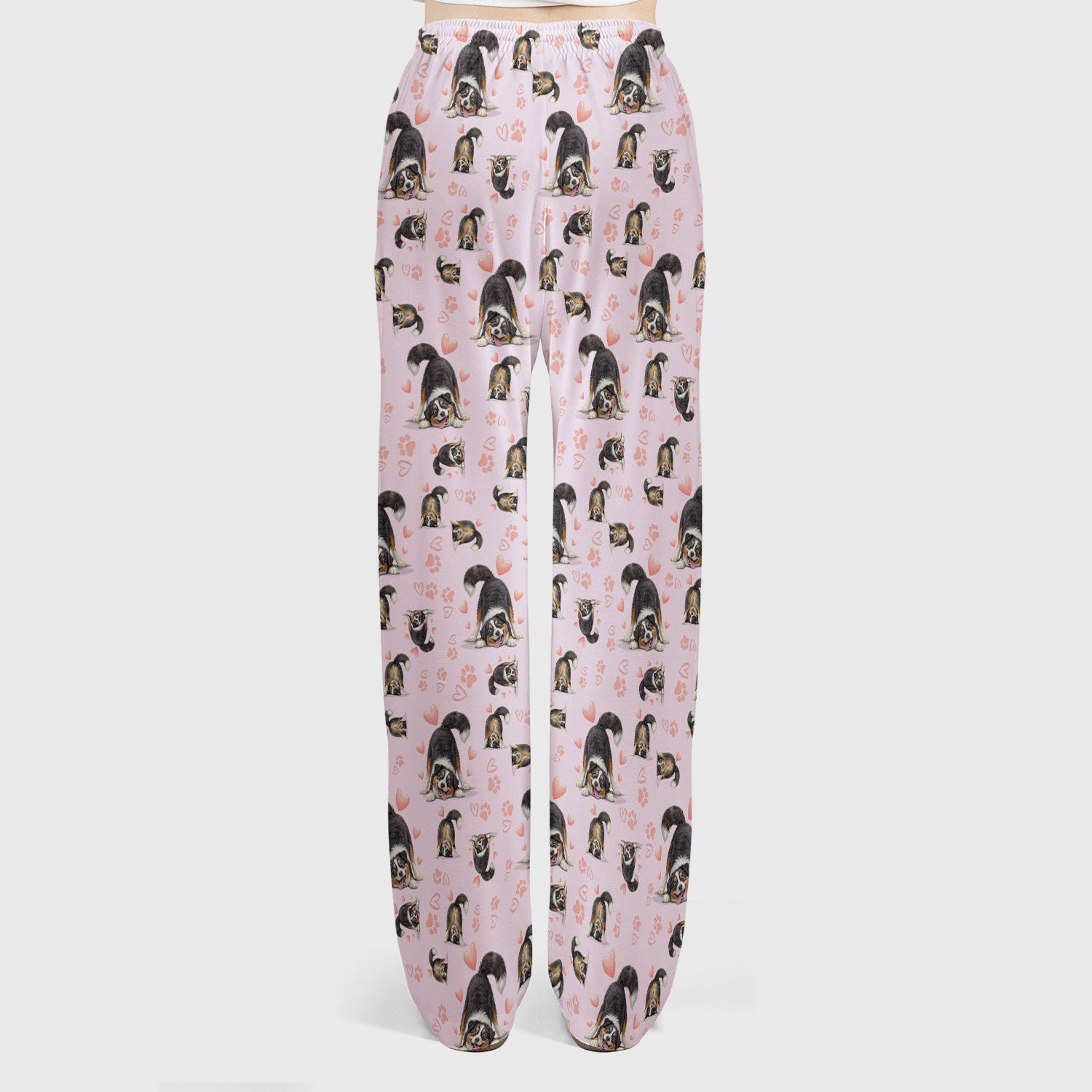 Playful Dog Heart Medical Print Scrub Set, Breathable Med Uniform