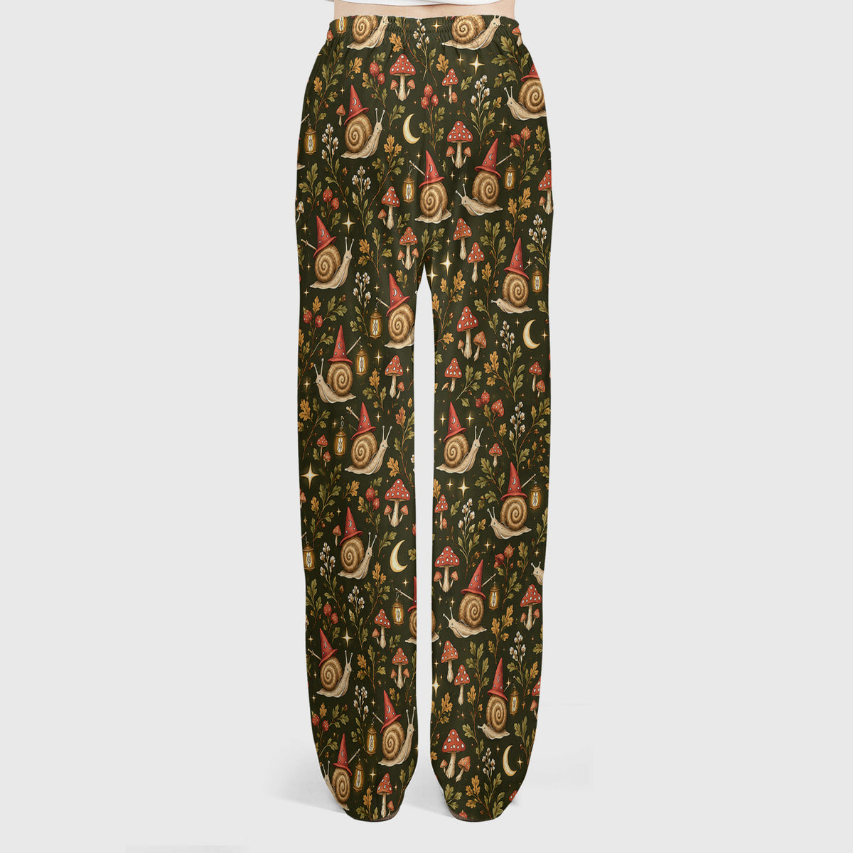 Halloween Witch Snails And Mushrooms Scrub Set, Scrub Pants and V Neck Top
