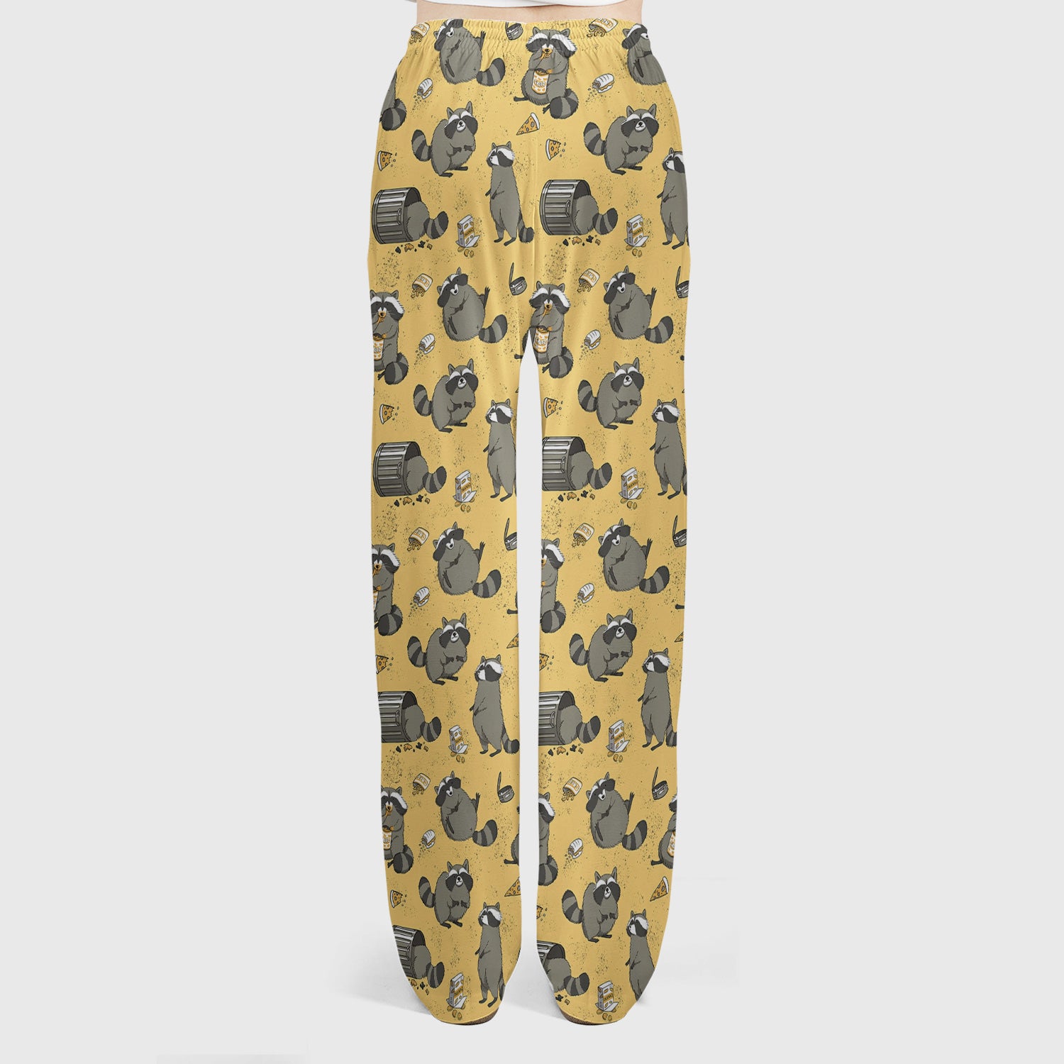 Raccoon Snack And Trash Can Pattern Scrub Set, Breathable Med Uniform