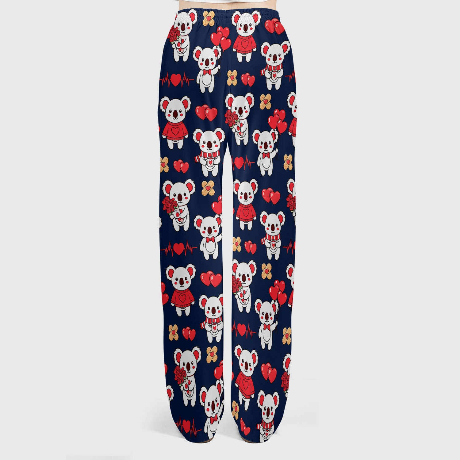 Sweet Koala Valentine Medical Design Scrub Set, Breathable Med Uniform