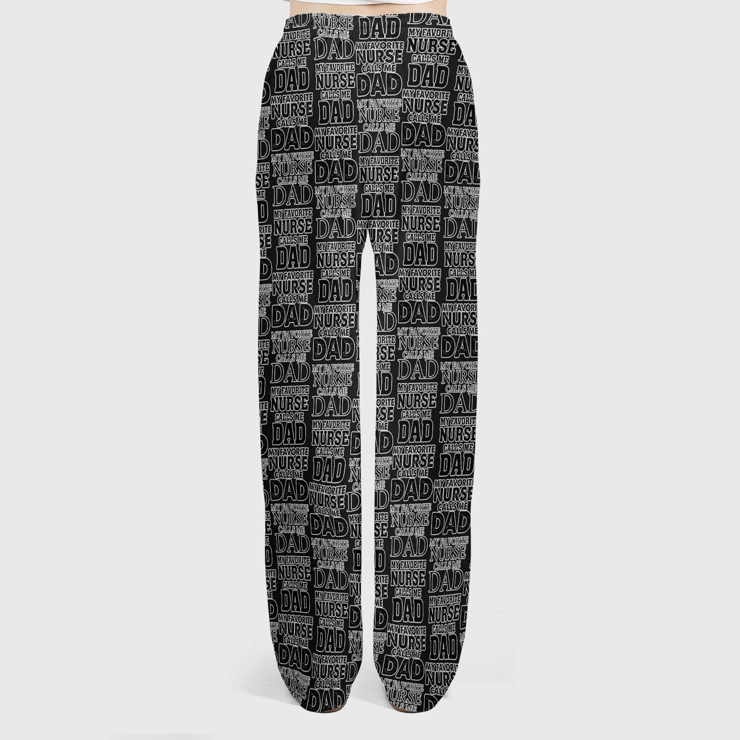 Favorite Nurse Calls Dad Pattern Scrub Set, Scrub Pants and V Neck Top