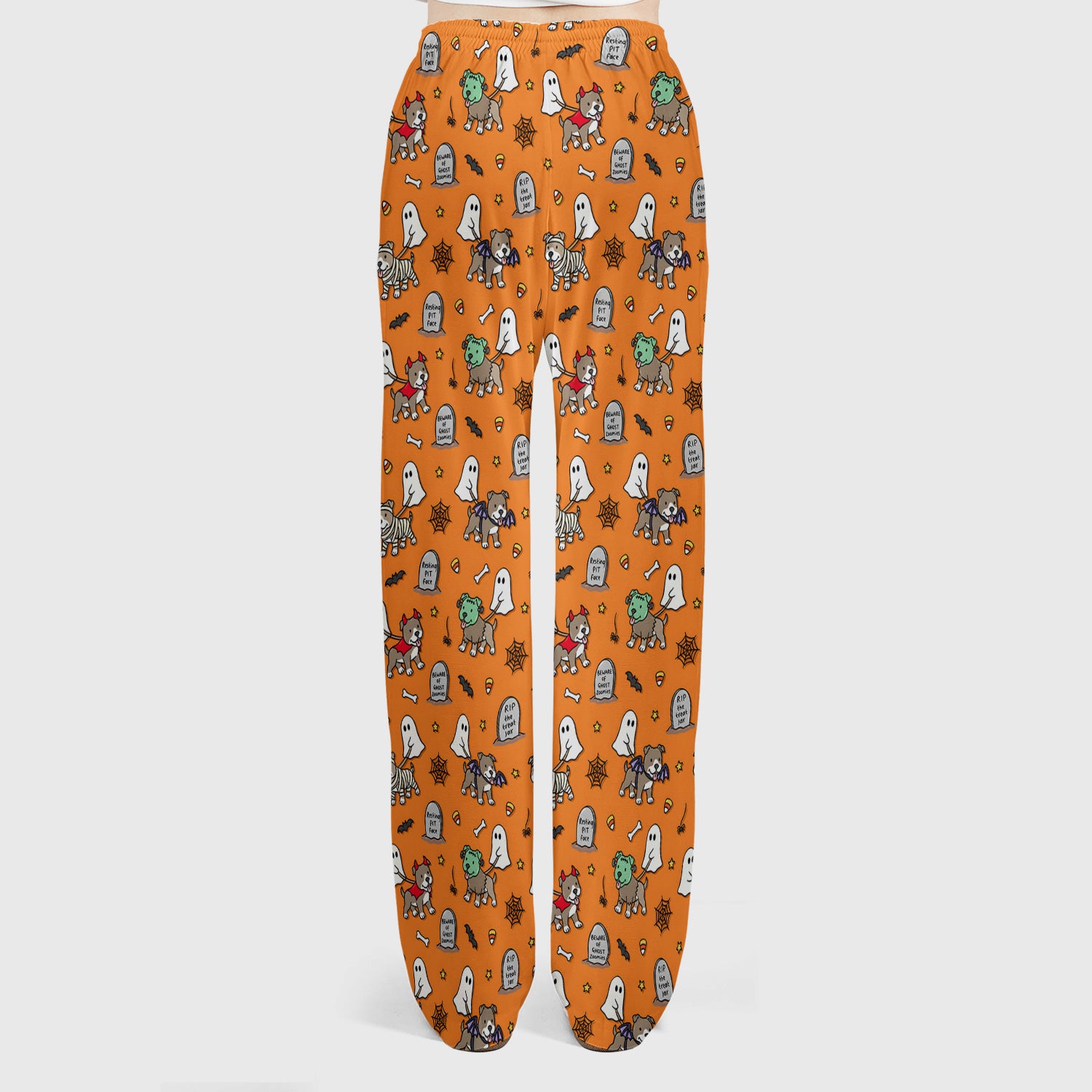 Cute Halloween Pit Bull Costumes Scrub Set, Scrub Pants and V Neck Top