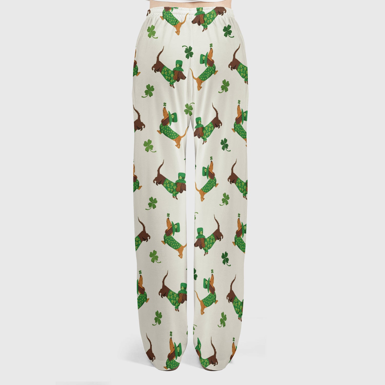 St. Patrick’s Day Dachshund Scrub Set, Funny Wiener Dog Nurse Shirt, Breathable Fabrics Nursing Uniform