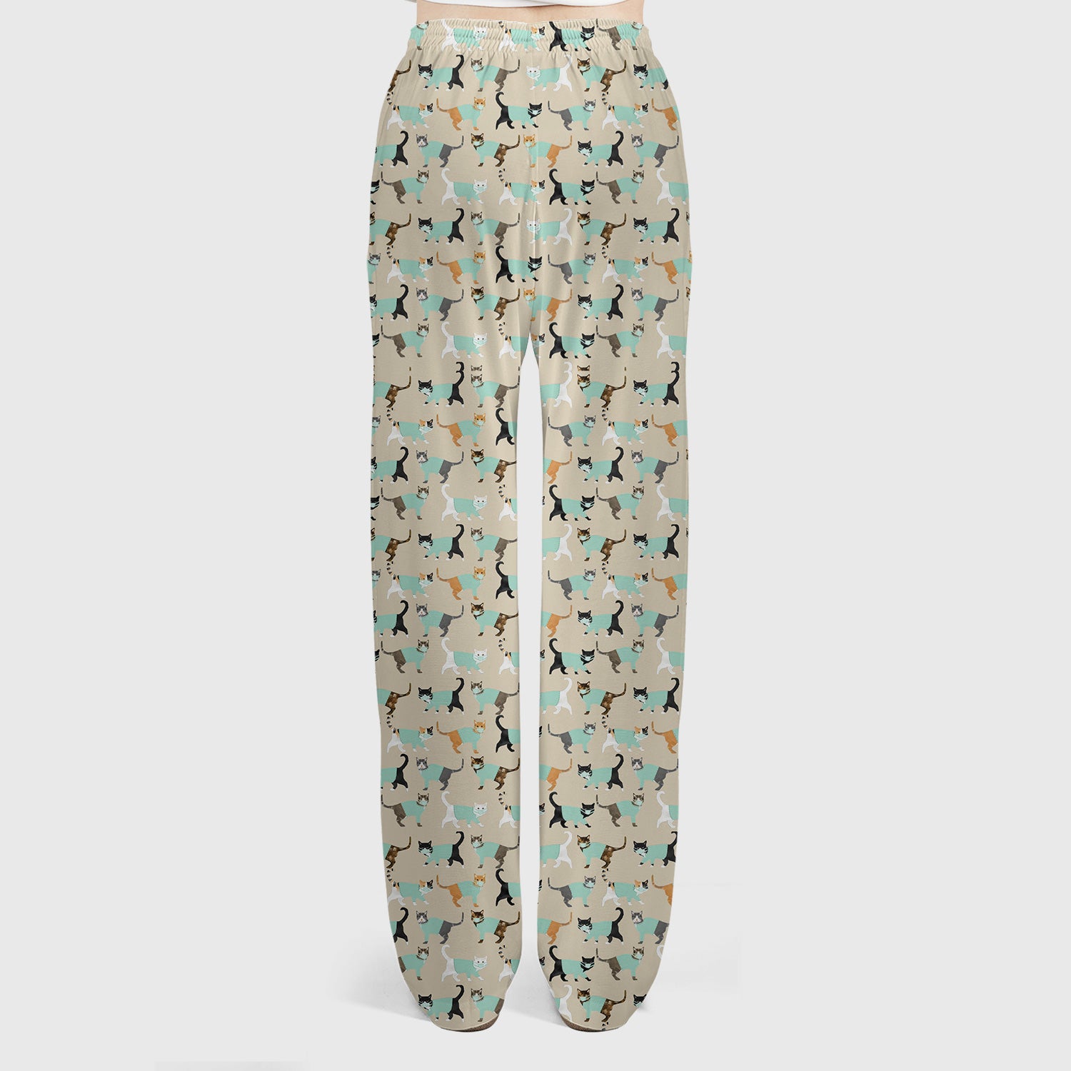 Playful Cat Nurse All Over Print Scrub Set, Scrub Pants and V Neck Top