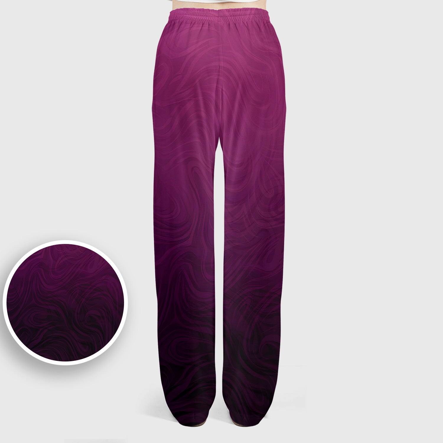 Abstract Swirl Ombre Pattern Scrub Set, Scrub Pants and V Neck Top