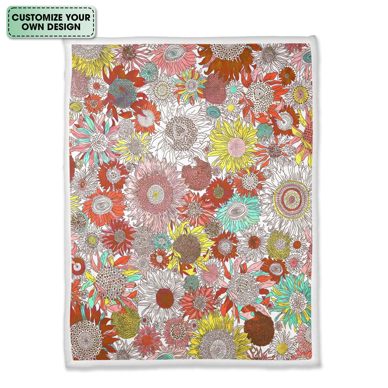 Sunflower Floral Blanket - Cute Cozy Gift for Healthcare Professionals - Bright Medical Pattern for RN LPN CNA Nurses Healthcare Workers