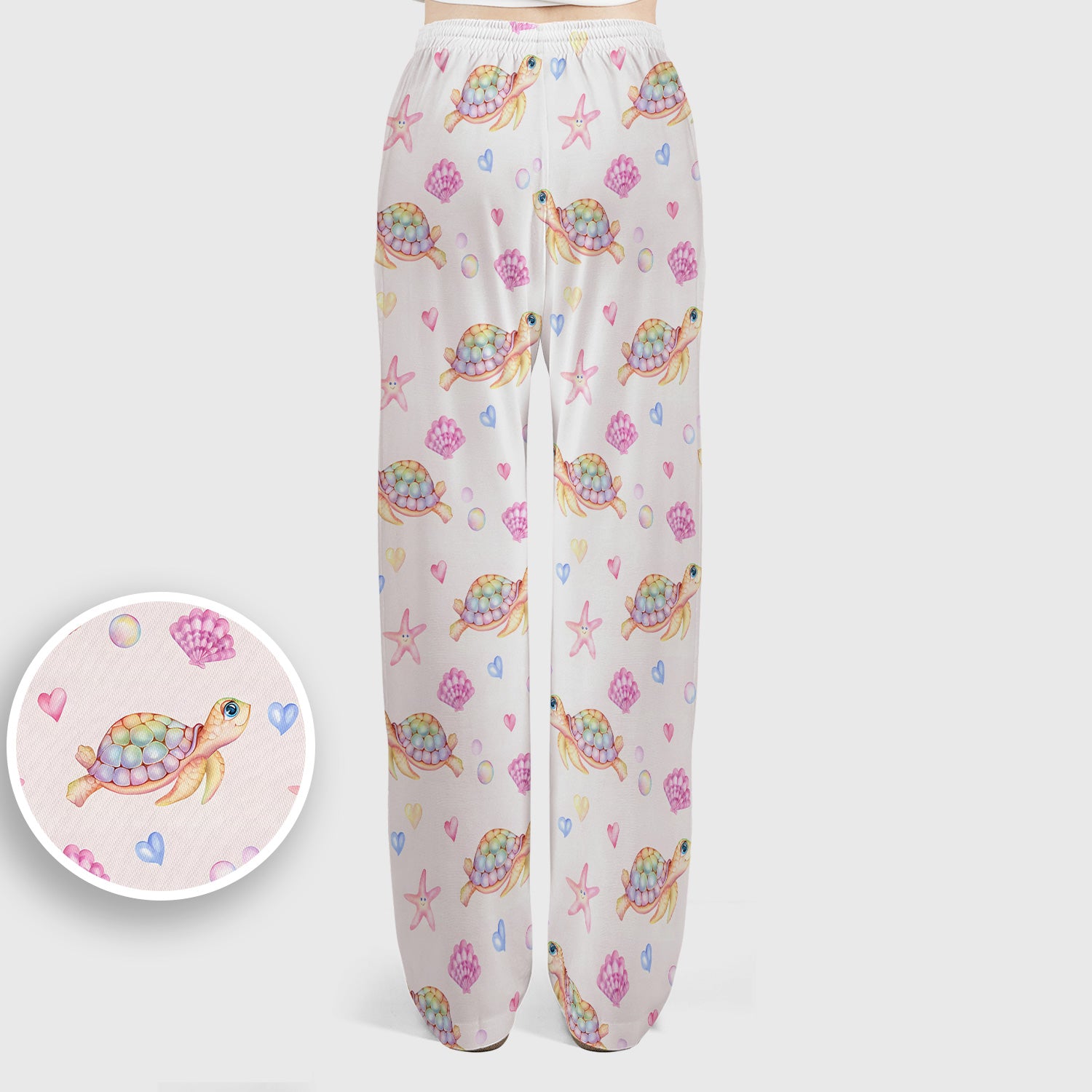 Sea Turtle Ocean Print Scrub Set, Scrub Pants and V Neck Top