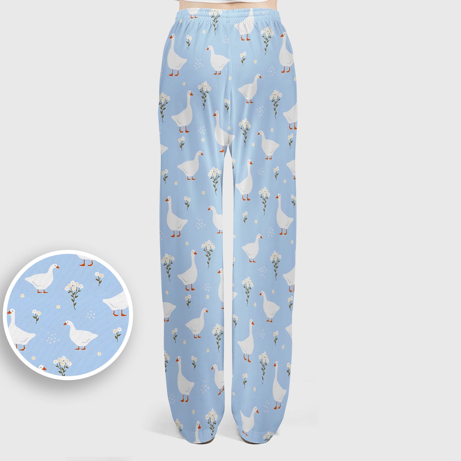 Blue Goose Floral Pattern Scrub Set, Scrub Pants and V Neck Top