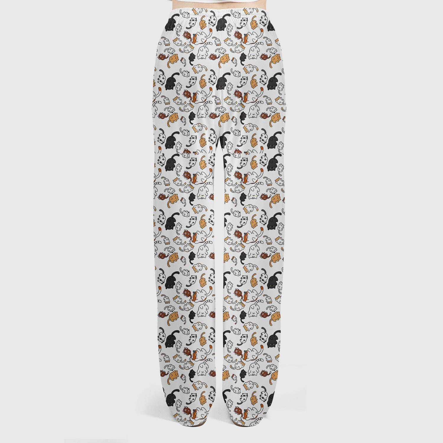 Funny Cat Scrub Set, Cute Cat Pattern Nurse Shirt For Women, Breathable Fabrics Nursing Uniform