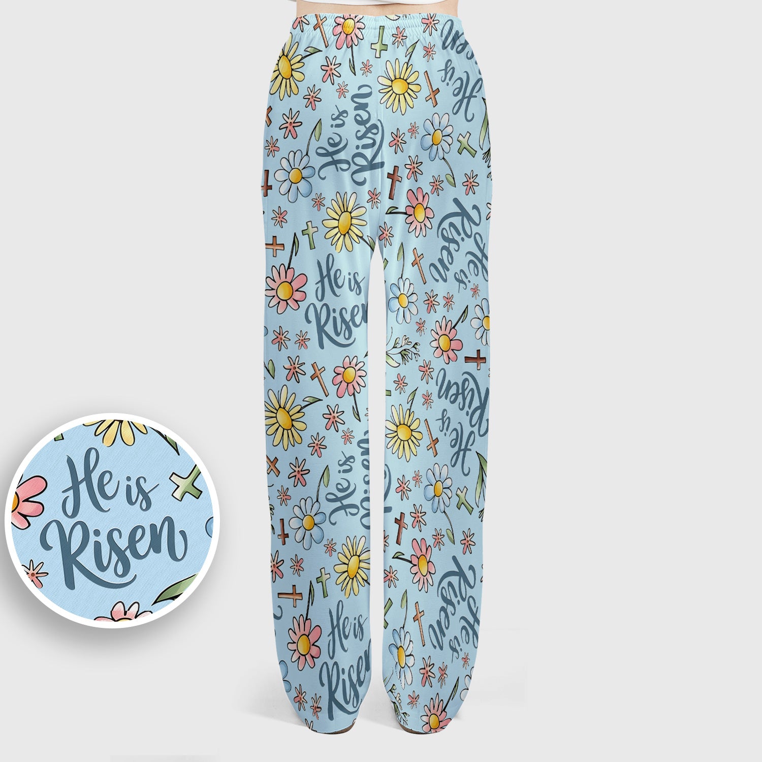 He Is Risen Cross Flower Pattern Scrub Set, Nurse Uniform Scrubs Set