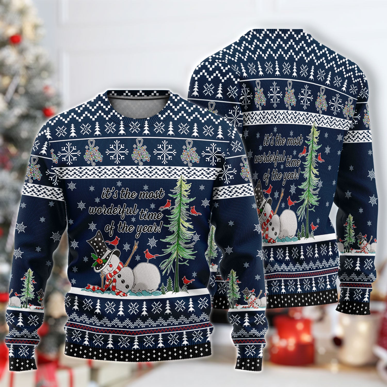 Snowman Christmas Ugly Sweater, Funny Holiday Nurse Sweater, It's The Most Wonderful Time Of The Year Shirt For Nursing