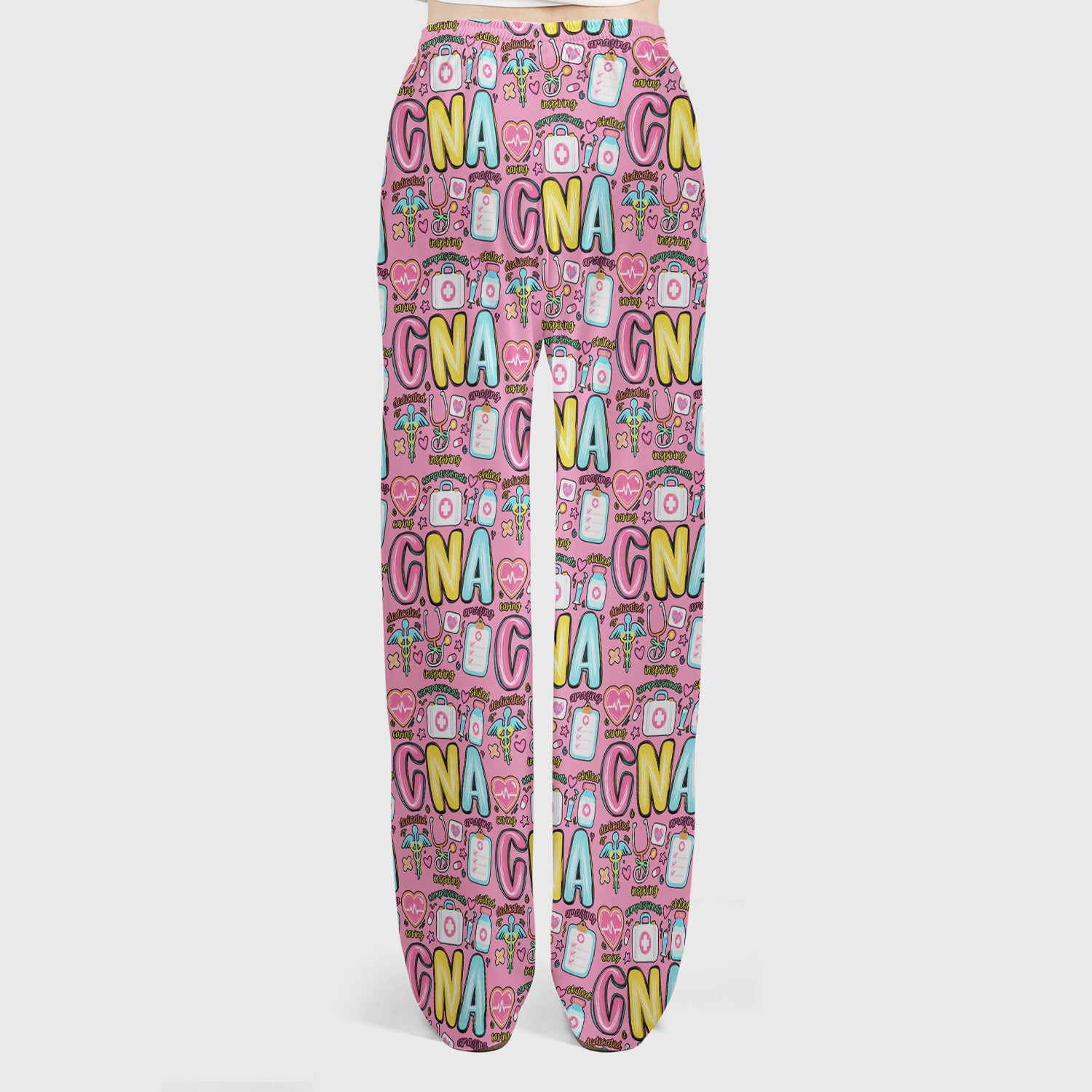 CNA Nurse Appreciation Pattern Scrub Set, Breathable Med Uniform