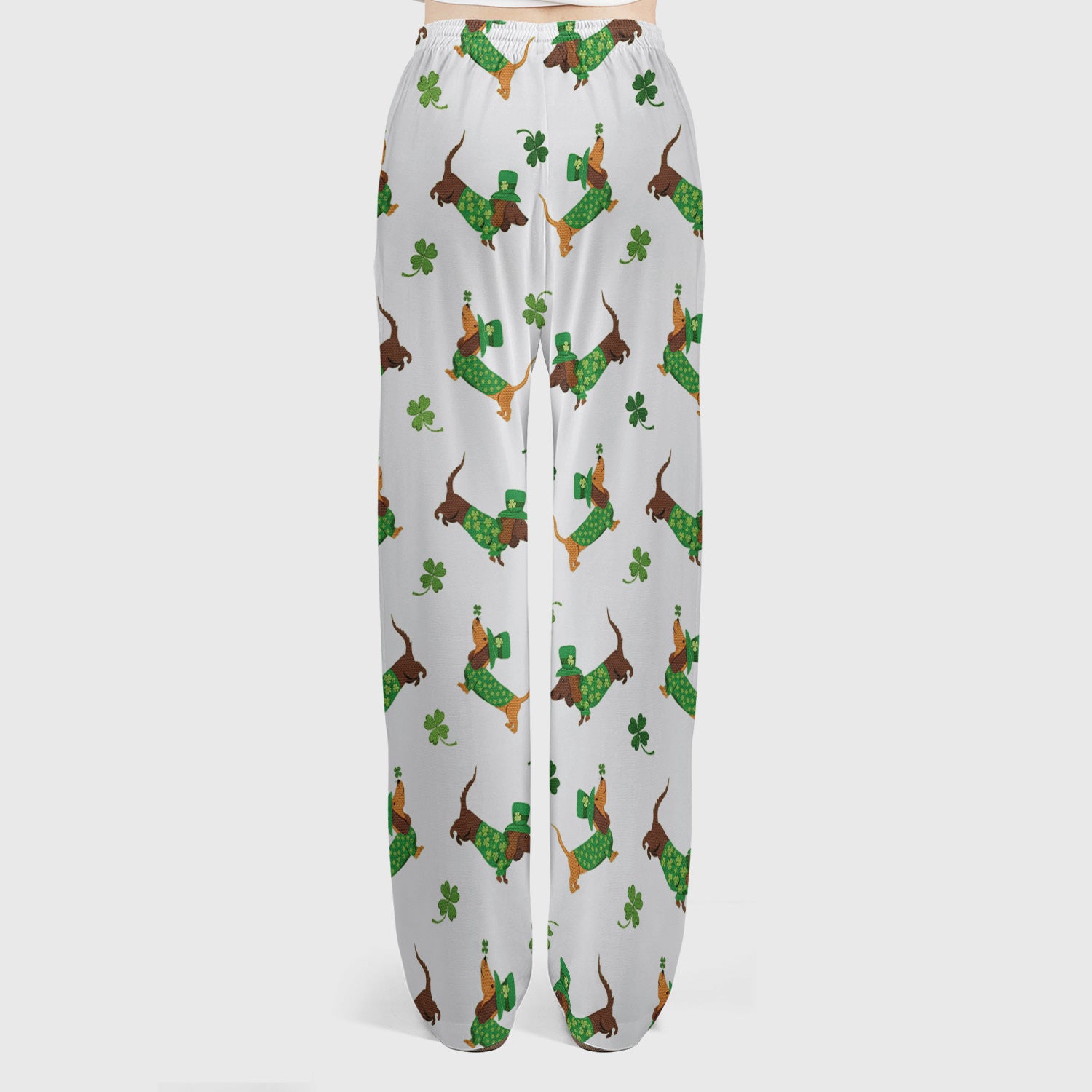 St. Patrick’s Day Dachshund Scrub Set, Funny Wiener Dog Nurse Shirt, Breathable Fabrics Nursing Uniform