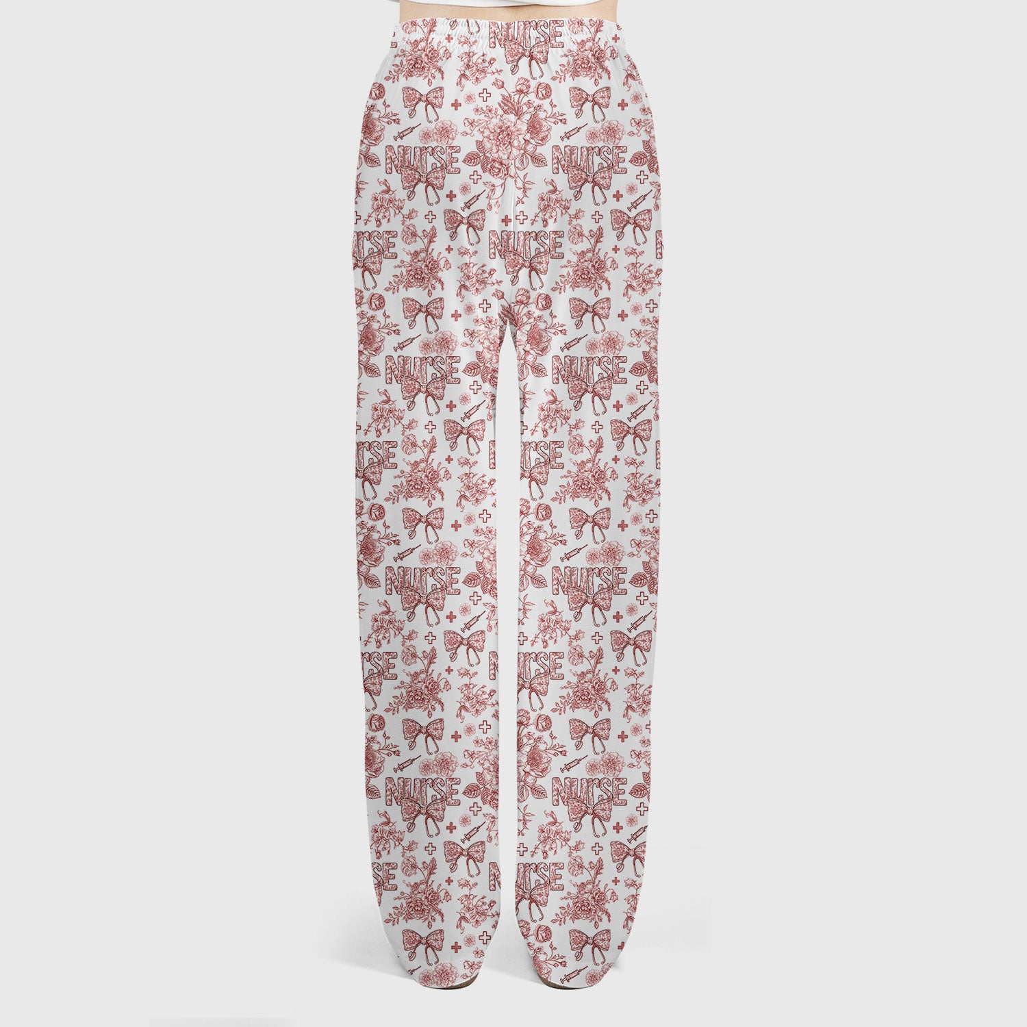 Toile de Jouy Nurse Scrub Set - Elegant Floral Pattern Scrubs for Women - Stylish Flower Medical Scrubs Gift for Healthcare Workers