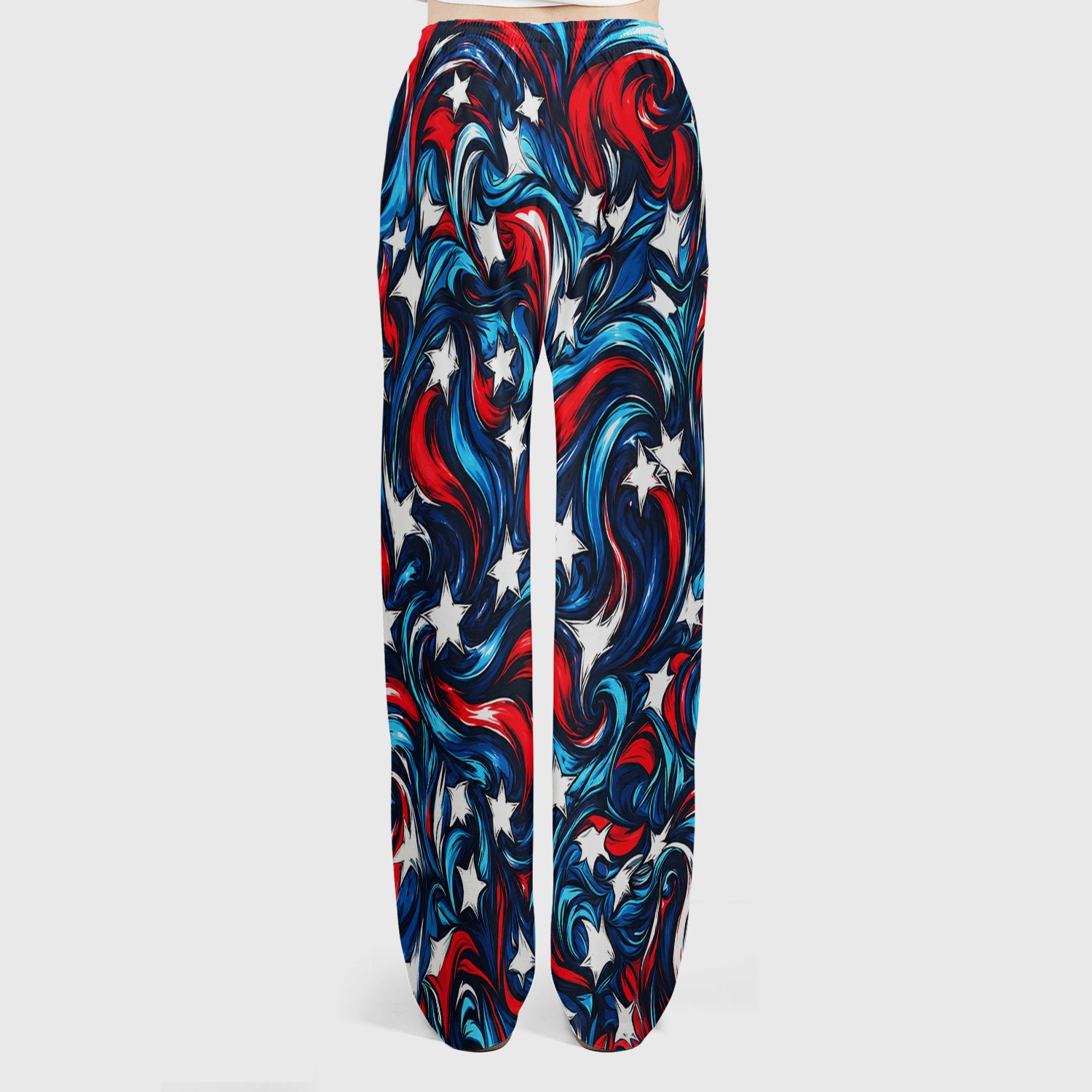 American Flag Heart Pattern Scrub Set, Scrub Pants and V Neck Top