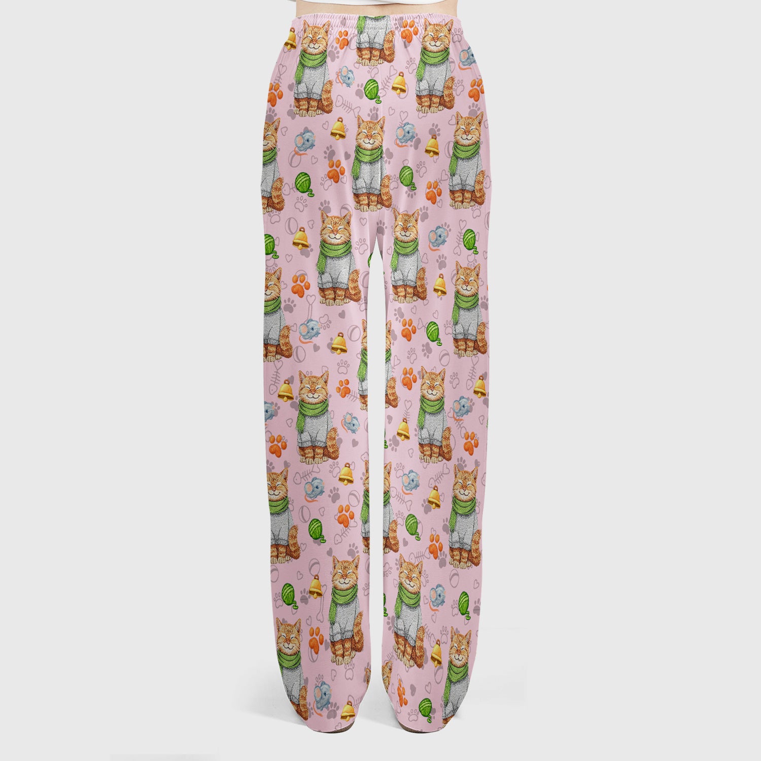 Adorable Cat Lover Nurse Scrub Set, Cute Cat Medical Pattern Shirt, Breathable Fabrics Nursing Uniform