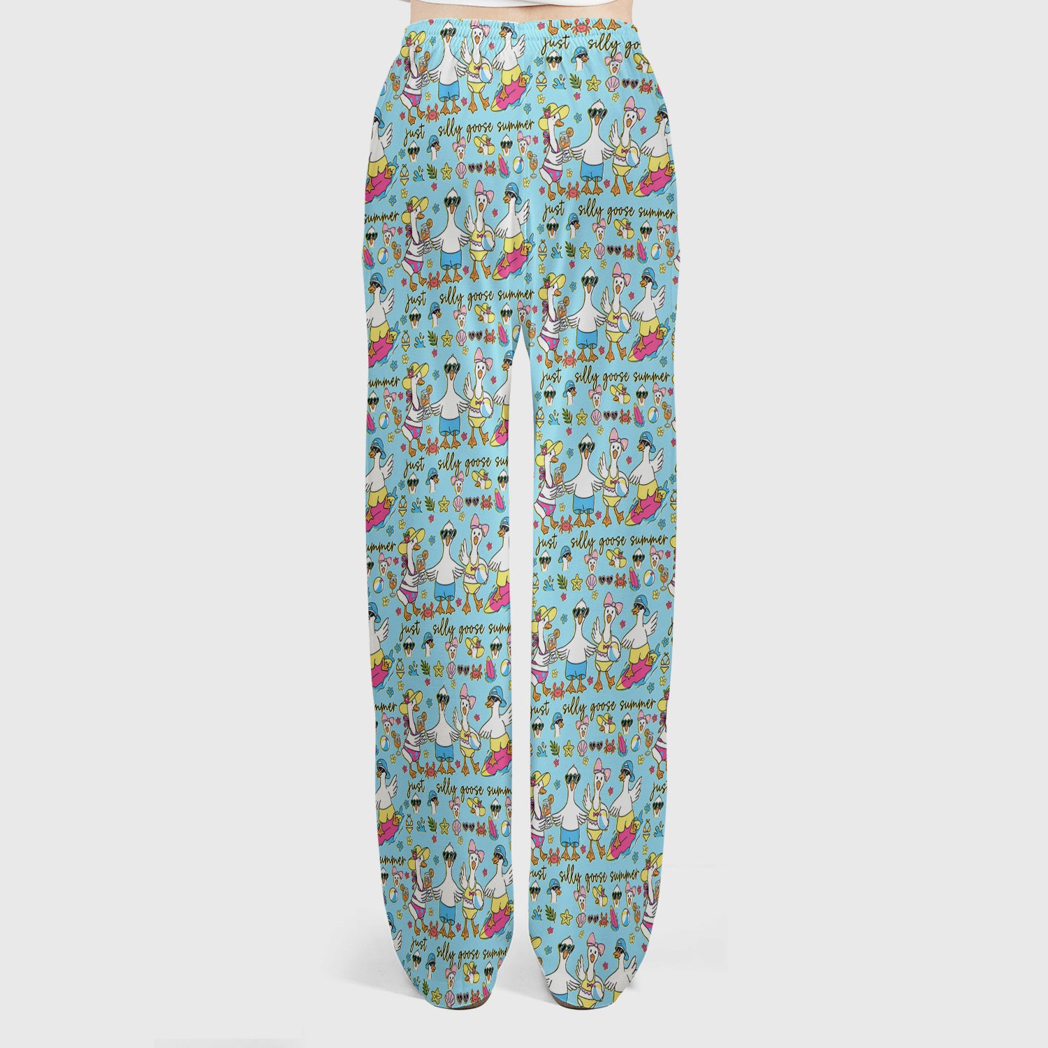 Silly Goose Summer Pattern Scrub Top, Breathable Fabrics Nursing Uniform