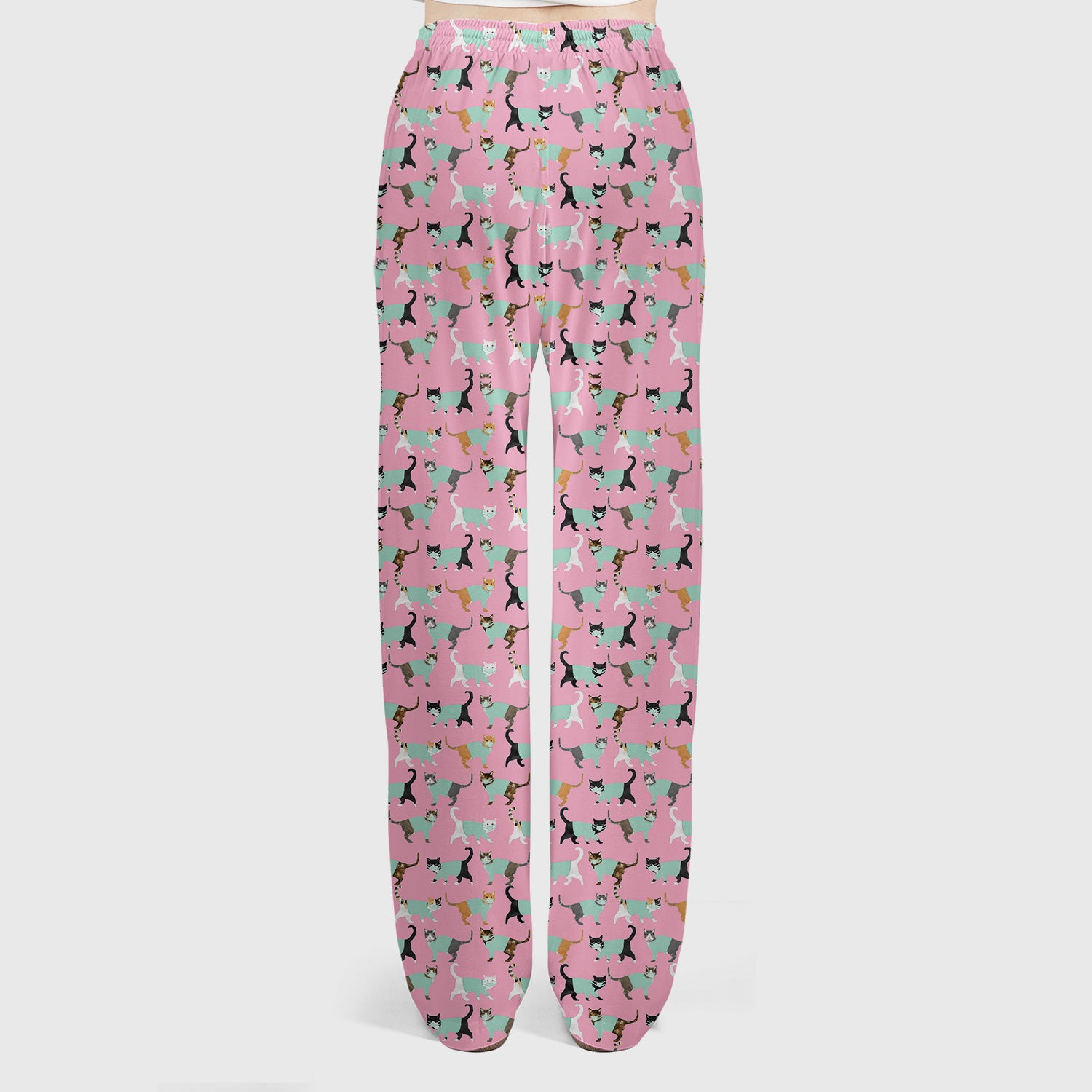 Playful Cat Nurse All Over Print Scrub Set, Scrub Pants and V Neck Top
