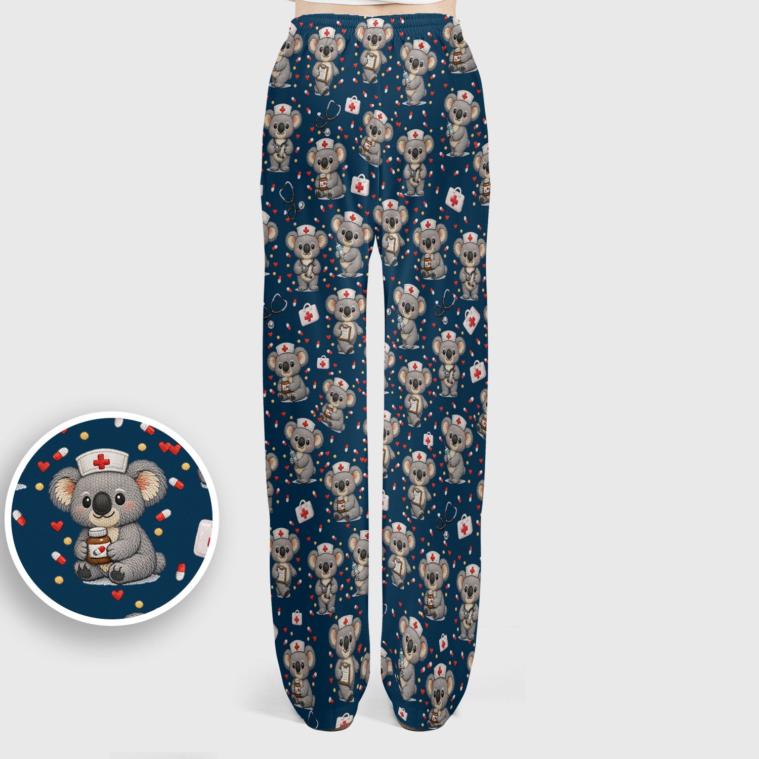 Koala Nurse Scrub Set, Cute Medical Uniform For Women, Comfortable Scrubs For Nurses
