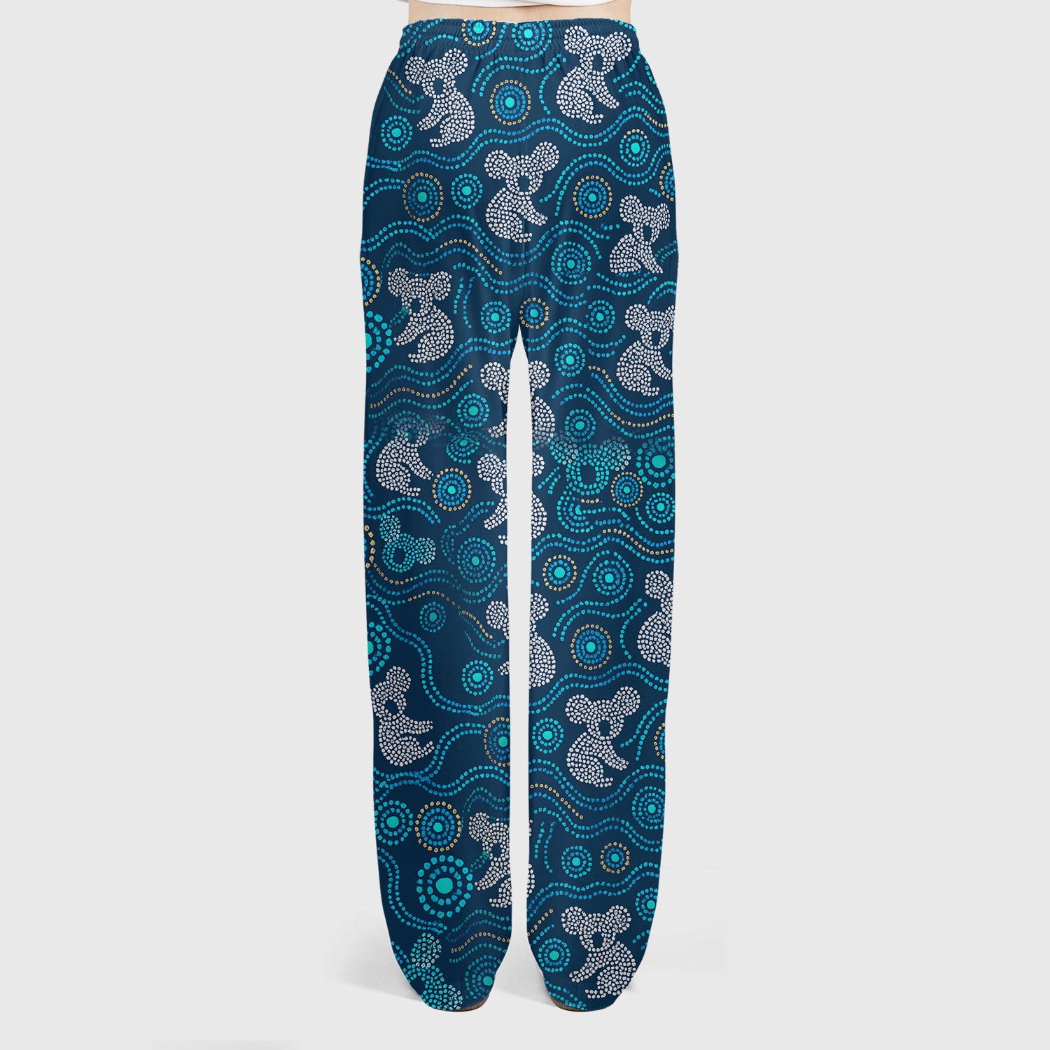 Australian Koala Aboriginal Dot Art Scrub Set, Aboriginal Pattern Shirt, Breathable Nursing Uniform