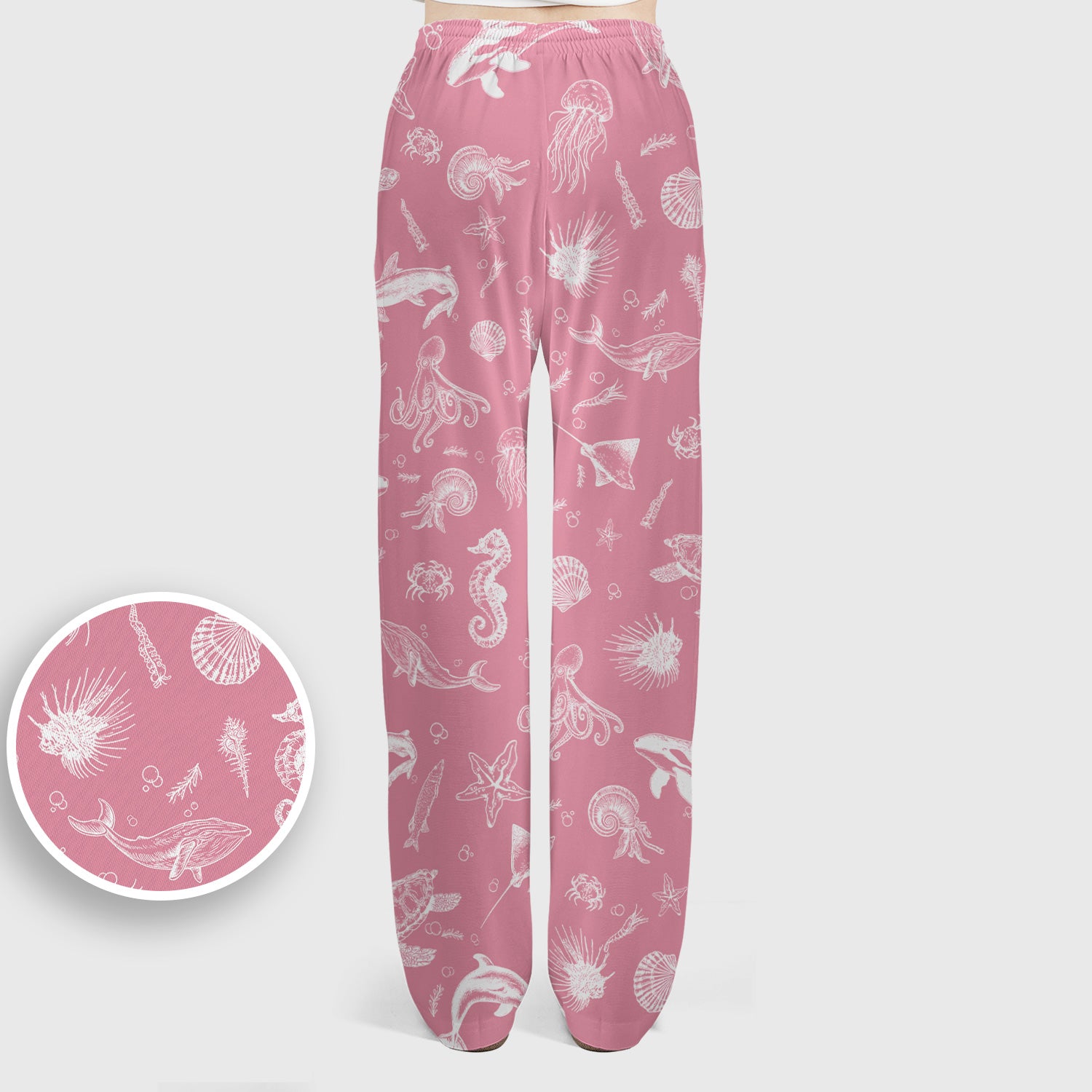 Marine Sea Life Pattern Scrub Set, Women's Scrub Sets