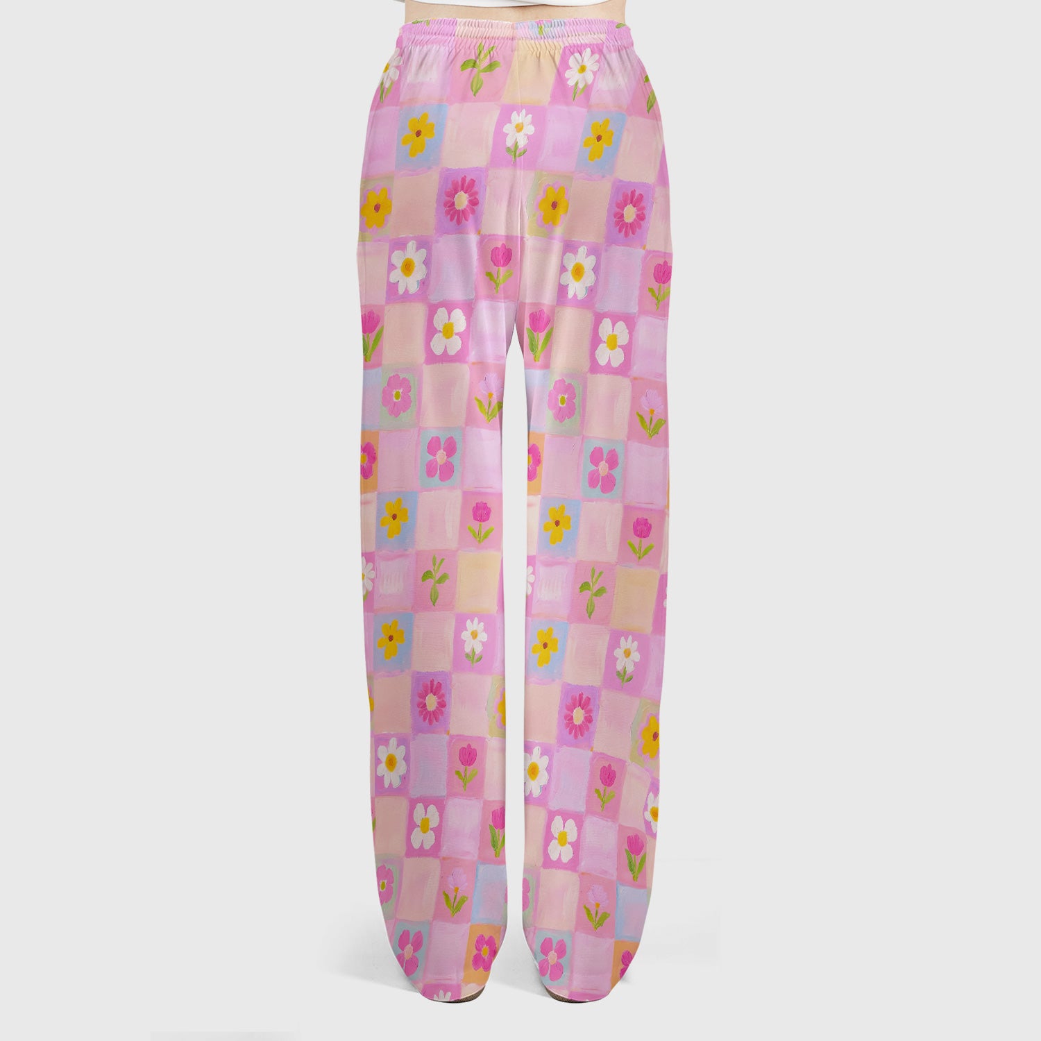 Colorful Mixed Flowers Pattern Scrubs Sets, Breathable Med Uniform