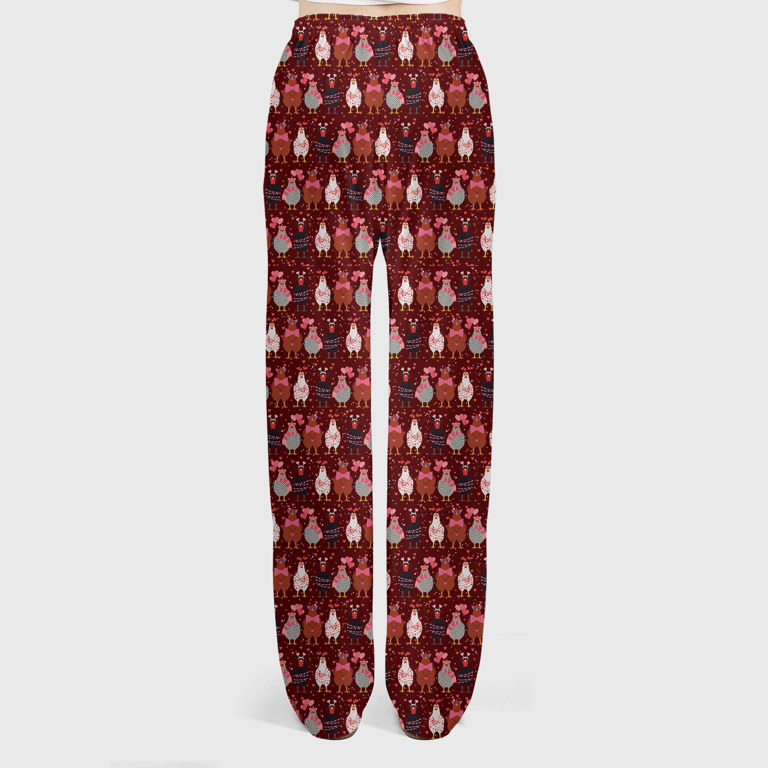 Funny Chicken Valentine Scrub Set, Chicken Pattern Scrub Shirt For Nursing, Valentine Gift For Nurse