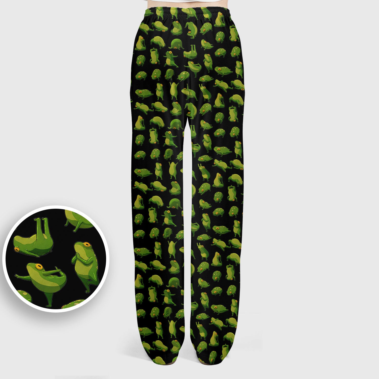 Cute Frog Cartoon Pattern Scrub Set, Breathable Med Uniform