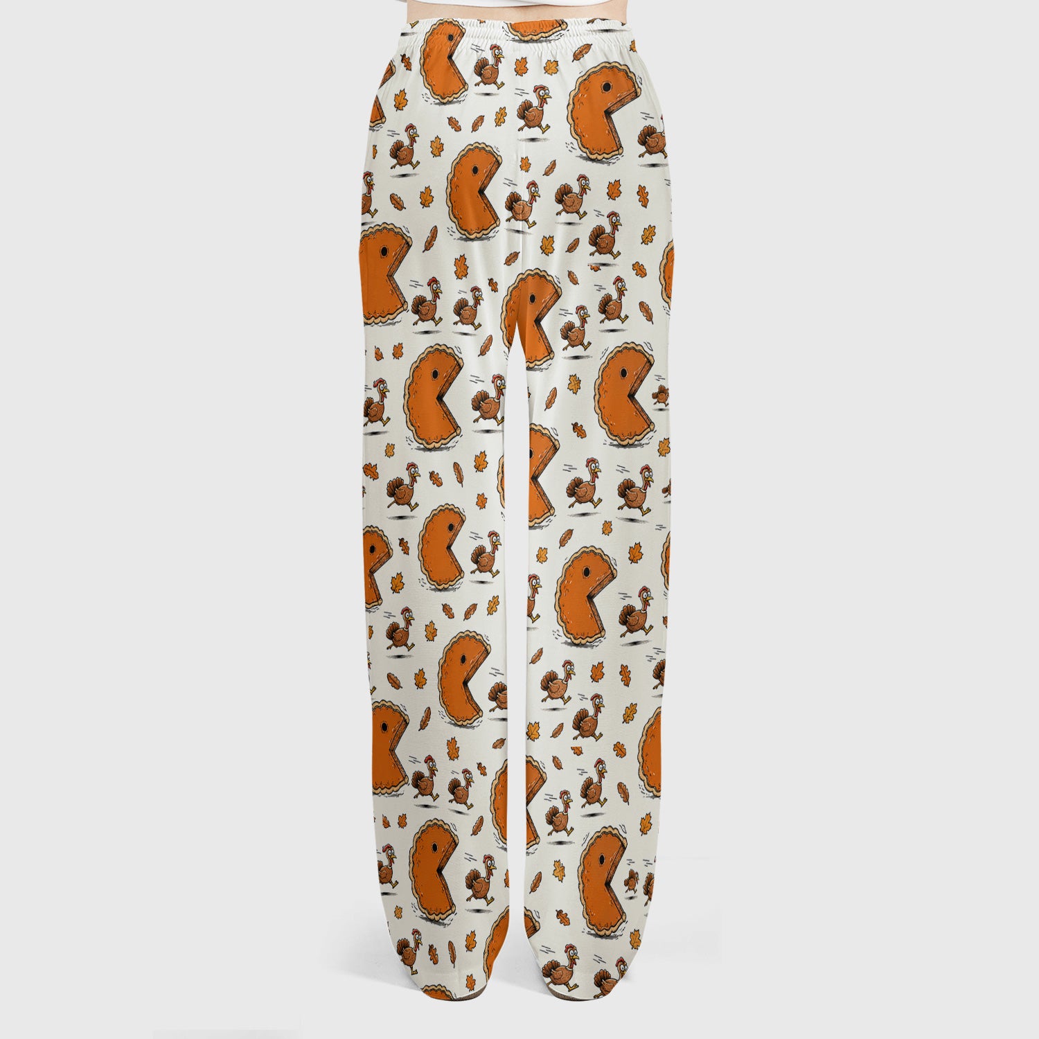 Thanksgiving Pie Chasing Turkey Scrub Set, Scrub Pants and V Neck Top