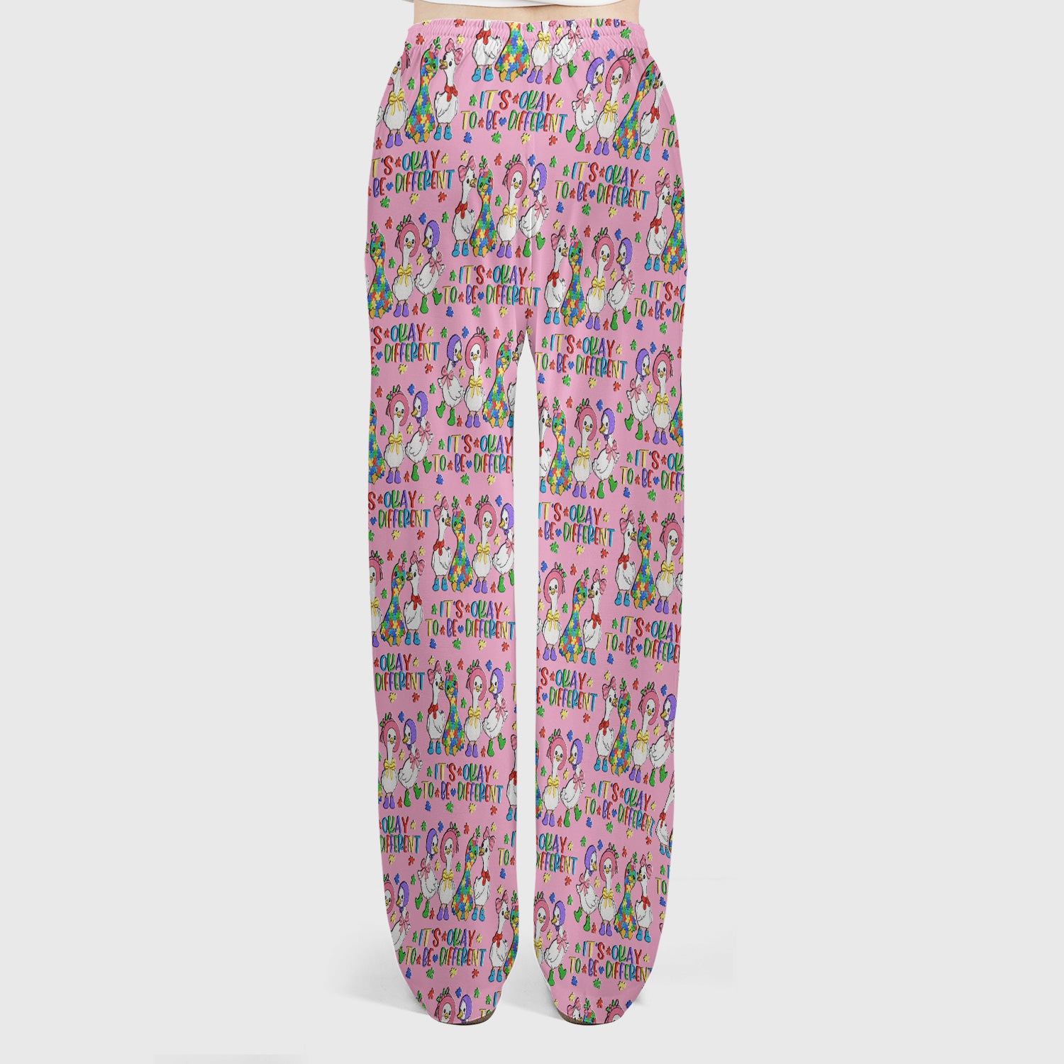 It’s Okay To Be Different Duck Pattern Scrub Set, Nurse Uniform Scrubs Set
