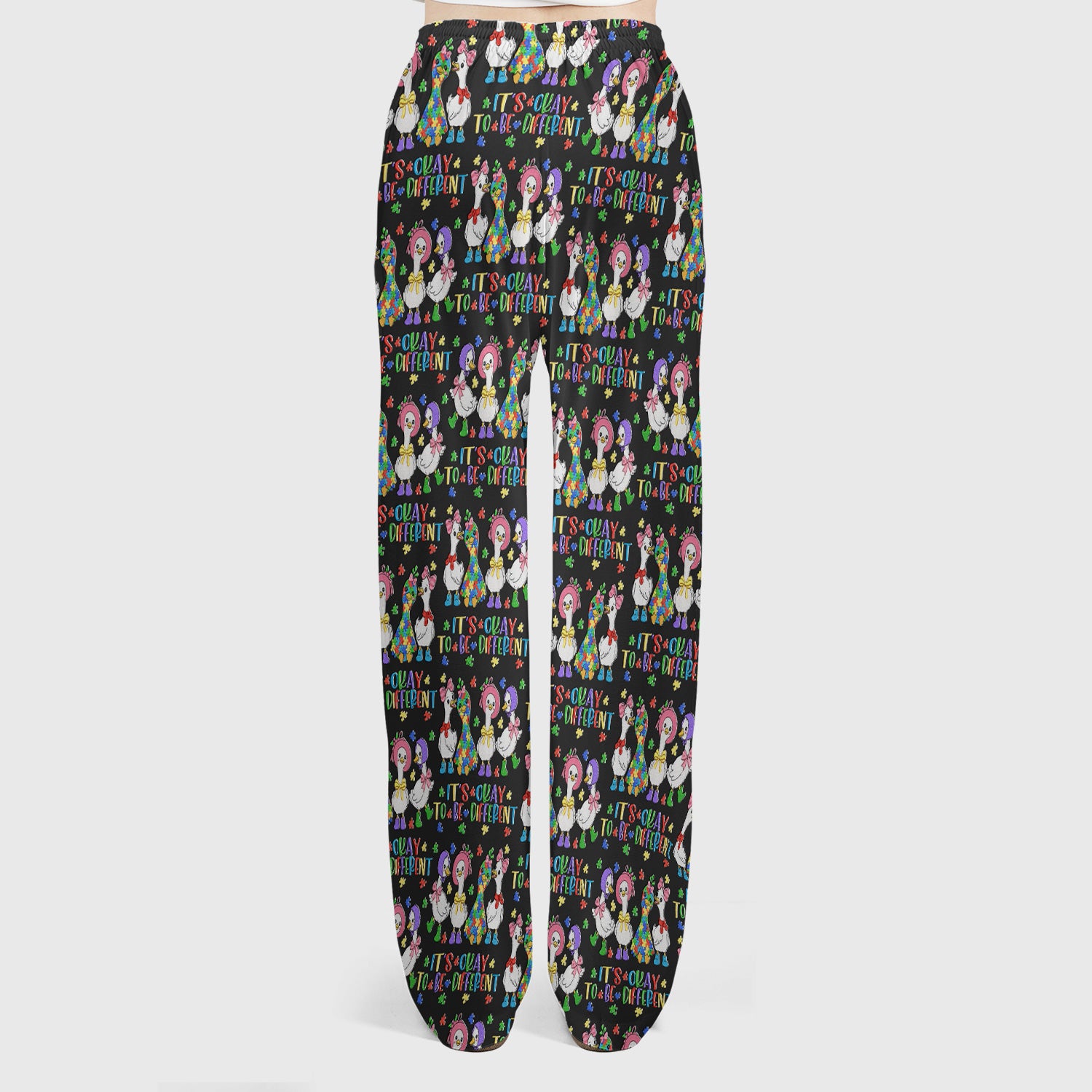 It’s Okay To Be Different Duck Pattern Scrub Set, Nurse Uniform Scrubs Set