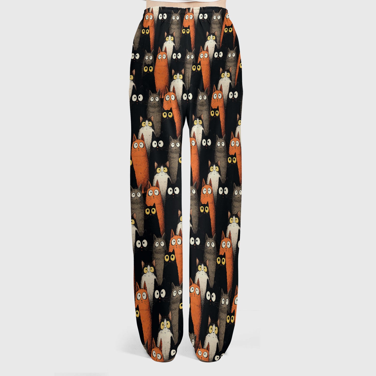 Black Cat Pattern Nurse Scrub Set, Cat Lover Nurse Shirt, Breathable Fabrics Nursing Uniform
