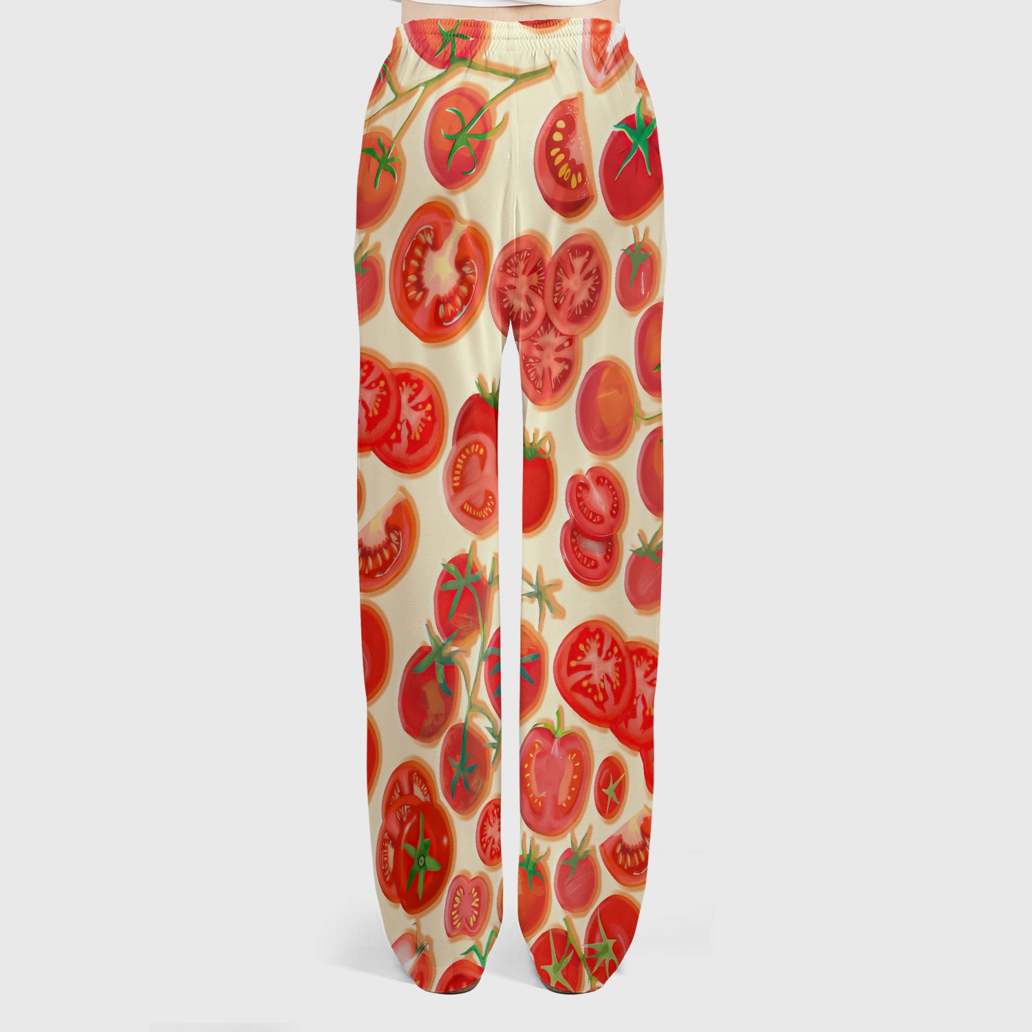 Fresh Tomato Slices Cherry Tomato Pattern Scrubs Sets, Women's Scrub Sets