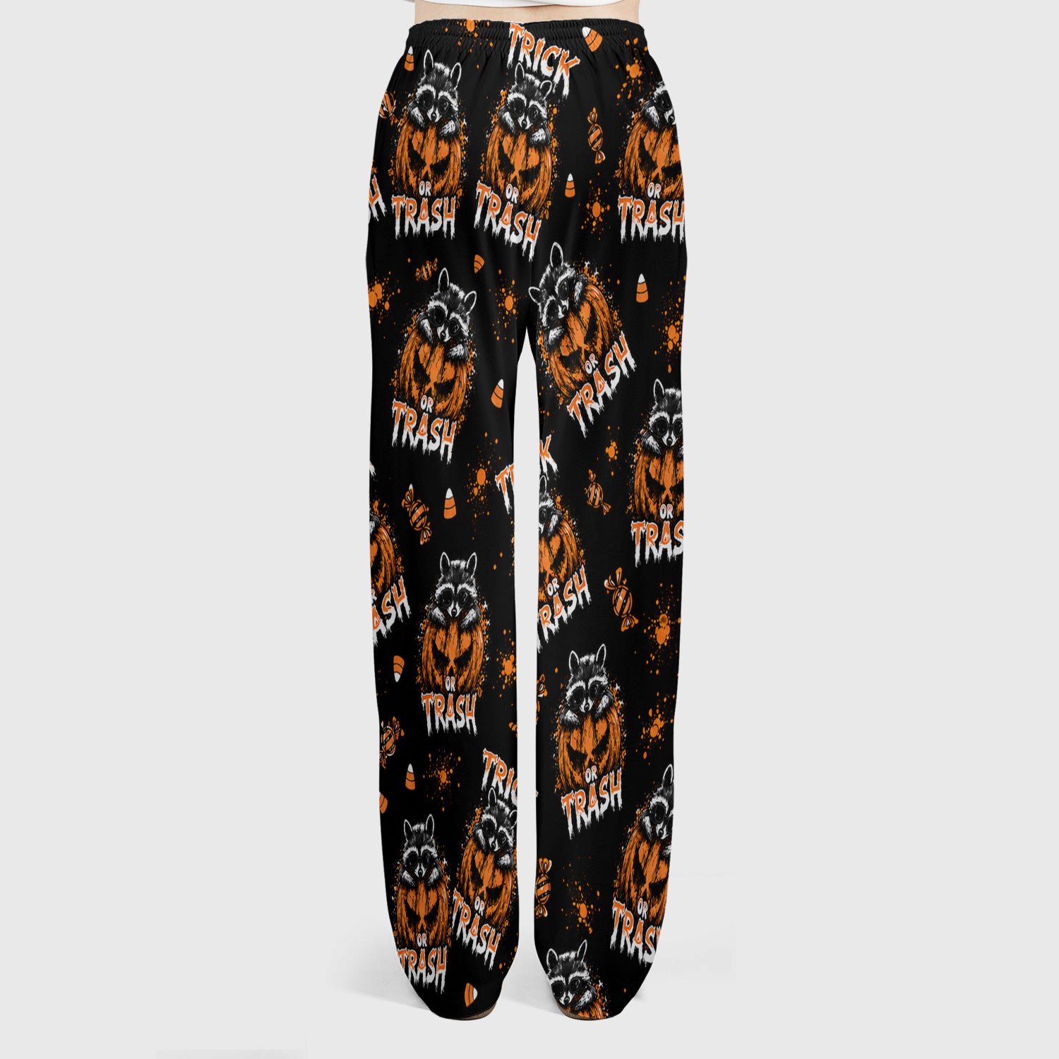 Funny Halloween Trick Or Trash Raccoon Scrub Set, Scrub Pants and V Neck Top