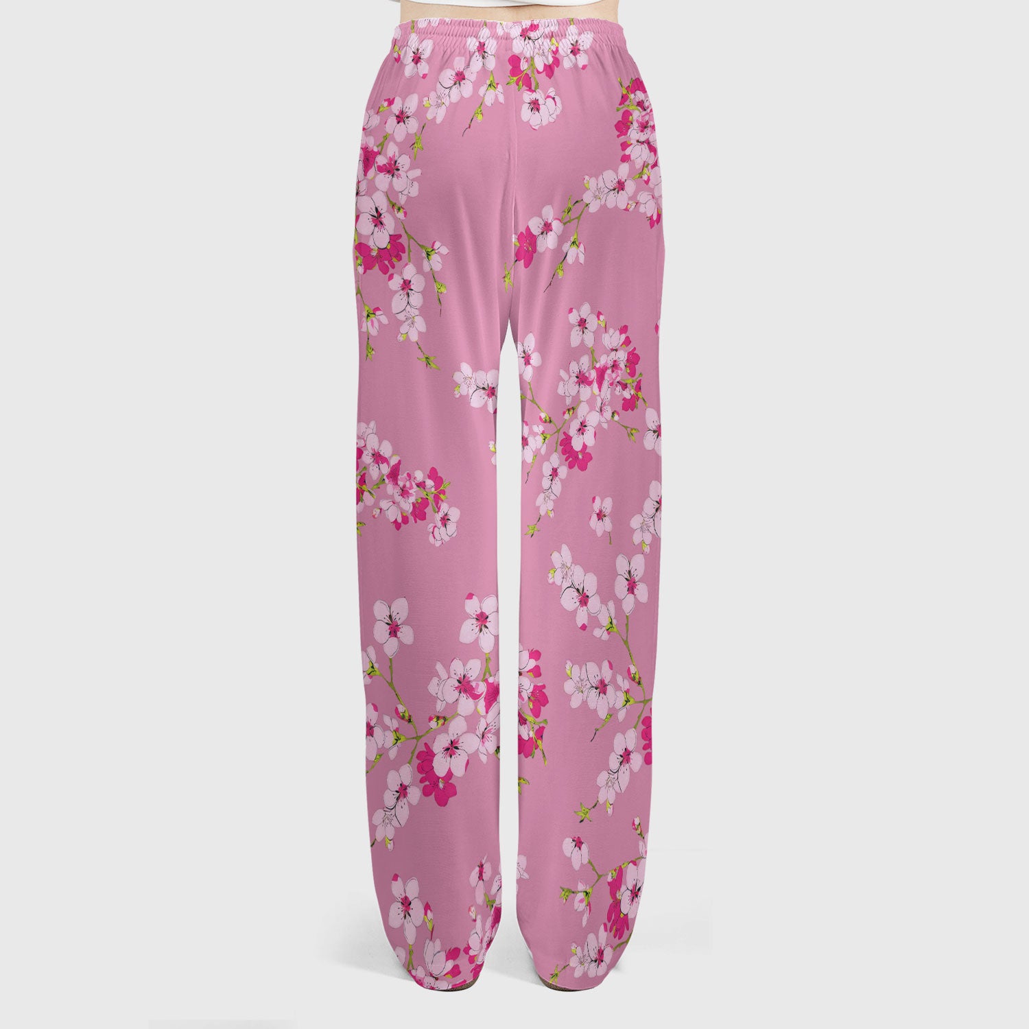 Elegant Cherry Blossom Floral Pattern Scrub Set , Breathable Med Uniform
