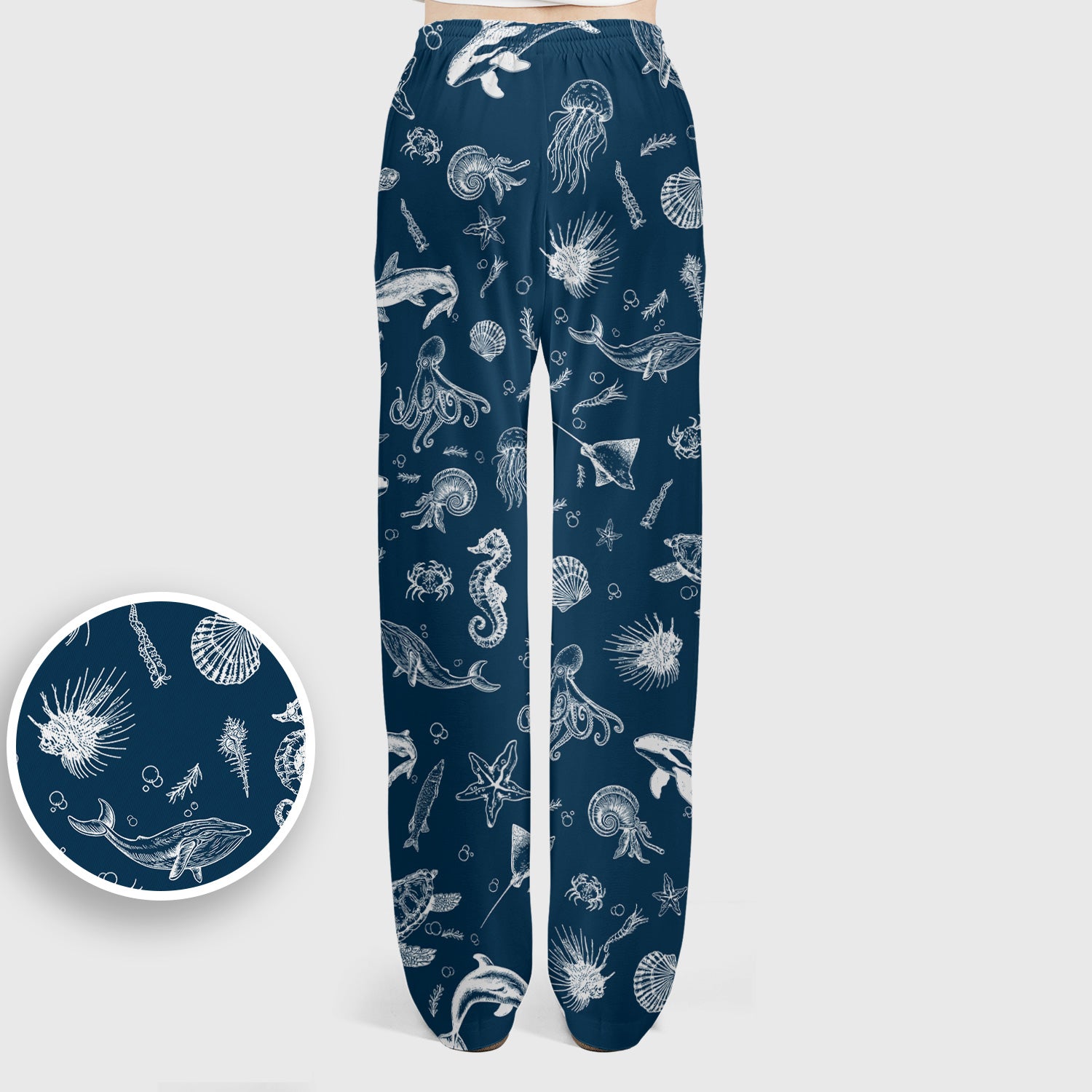 Marine Sea Life Pattern Scrub Set, Women's Scrub Sets