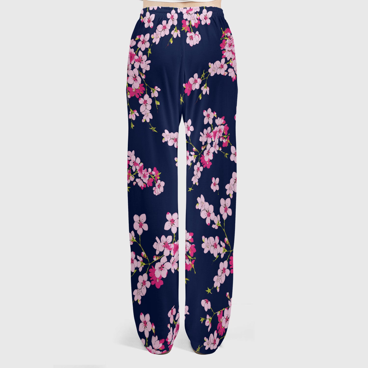 Elegant Cherry Blossom Floral Pattern Scrub Set , Breathable Med Uniform