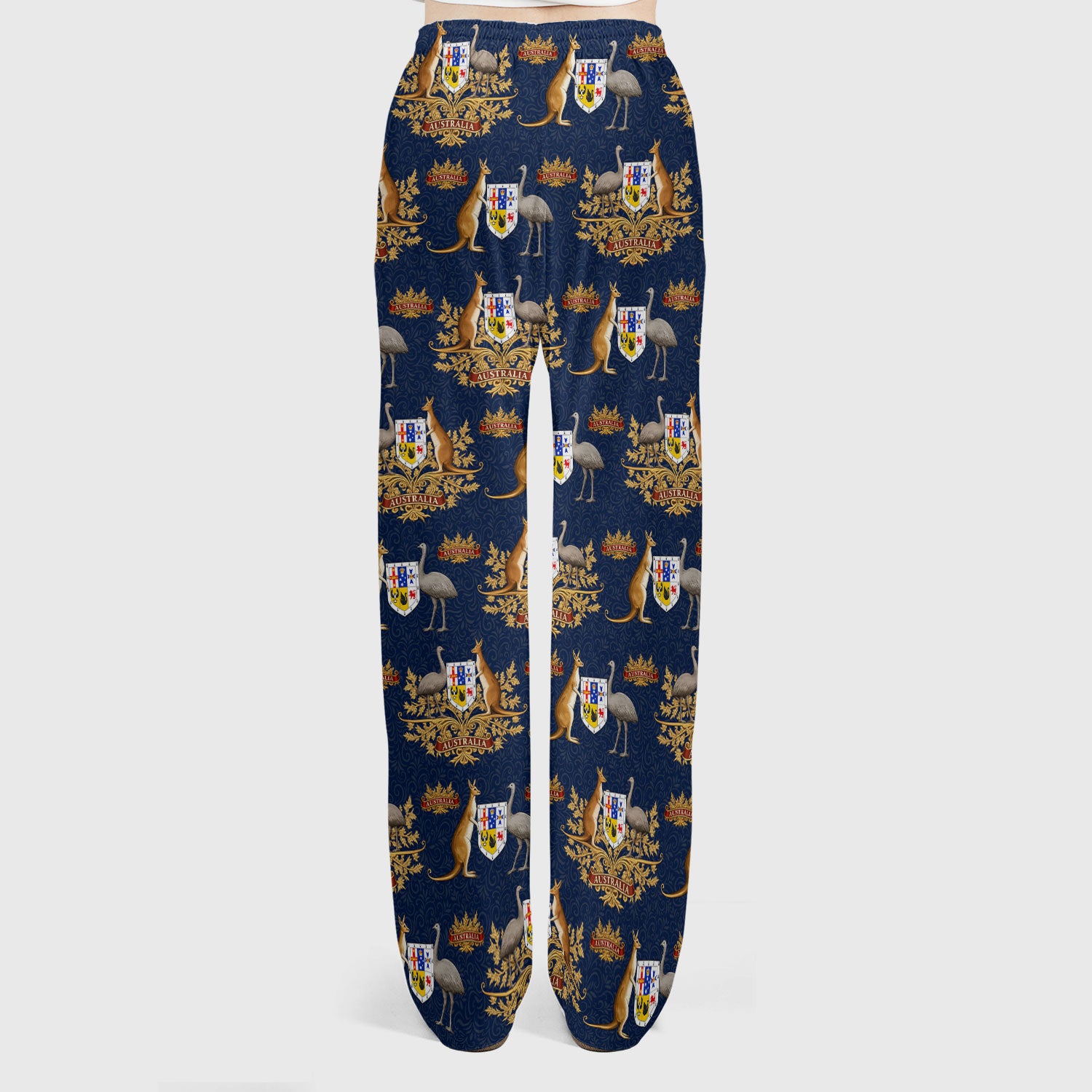 Australian National Crest Kangaroo Emu Scrub Set, Women's Scrub Sets