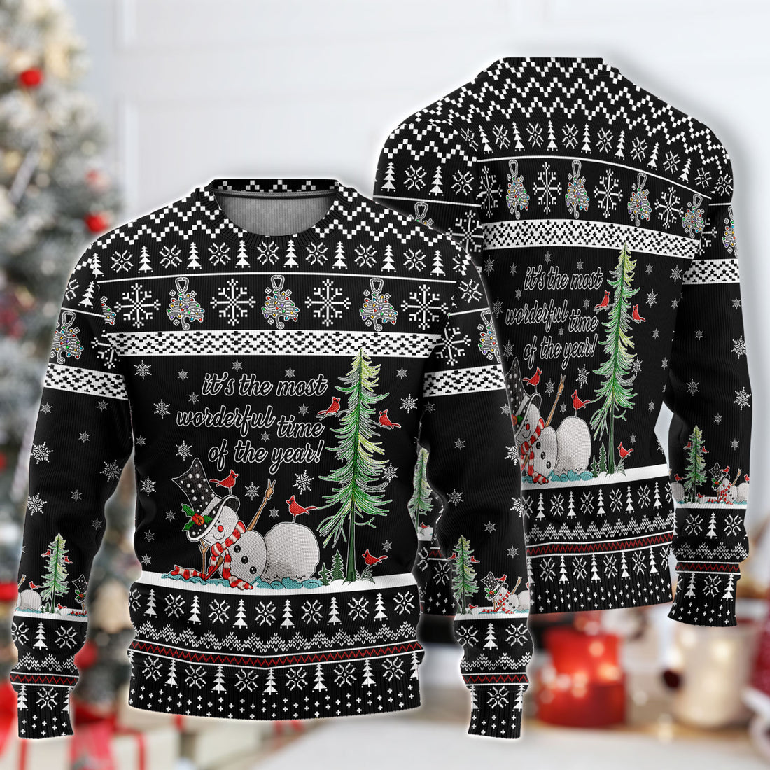 Snowman Christmas Ugly Sweater, Funny Holiday Nurse Sweater, It's The Most Wonderful Time Of The Year Shirt For Nursing