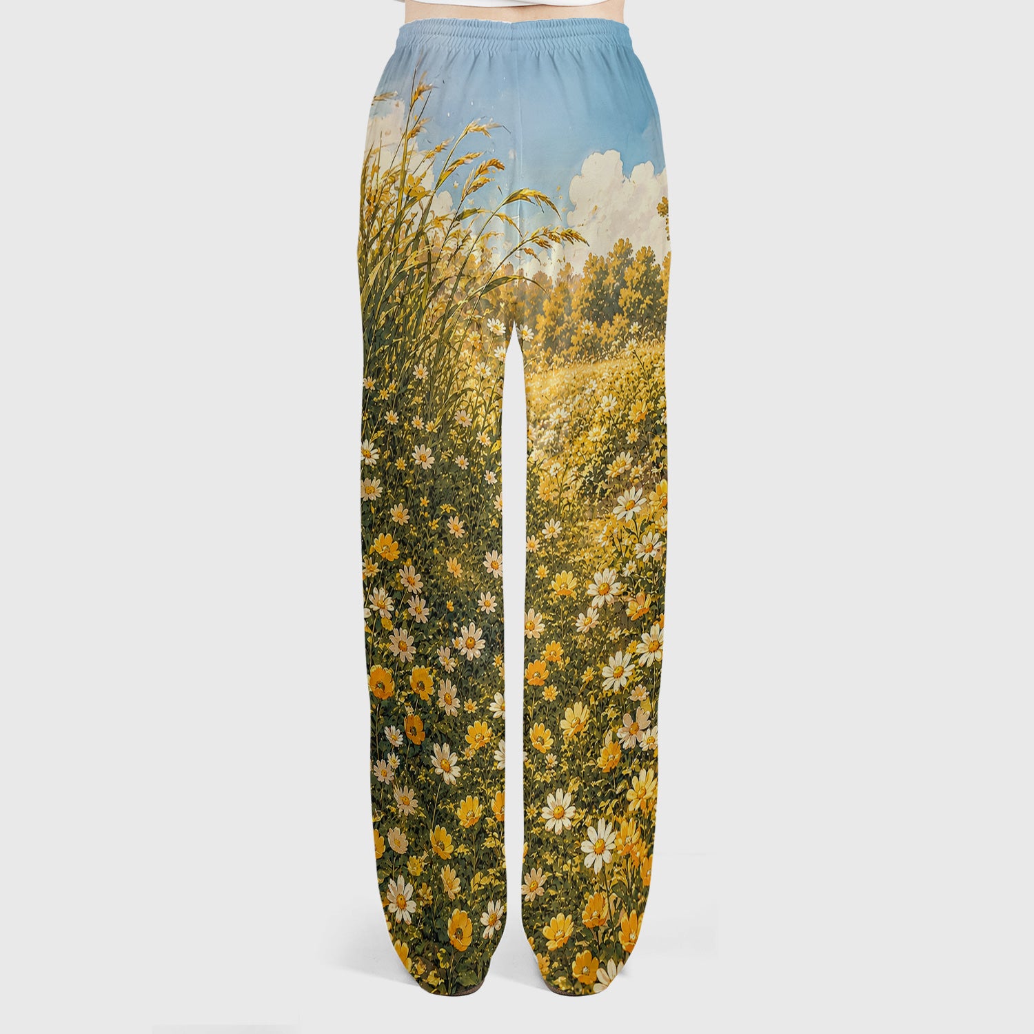 Sunny Garden Cat Nurse Pattern, Floral Medical Scrub Set, Scrub Pants and V Neck Top