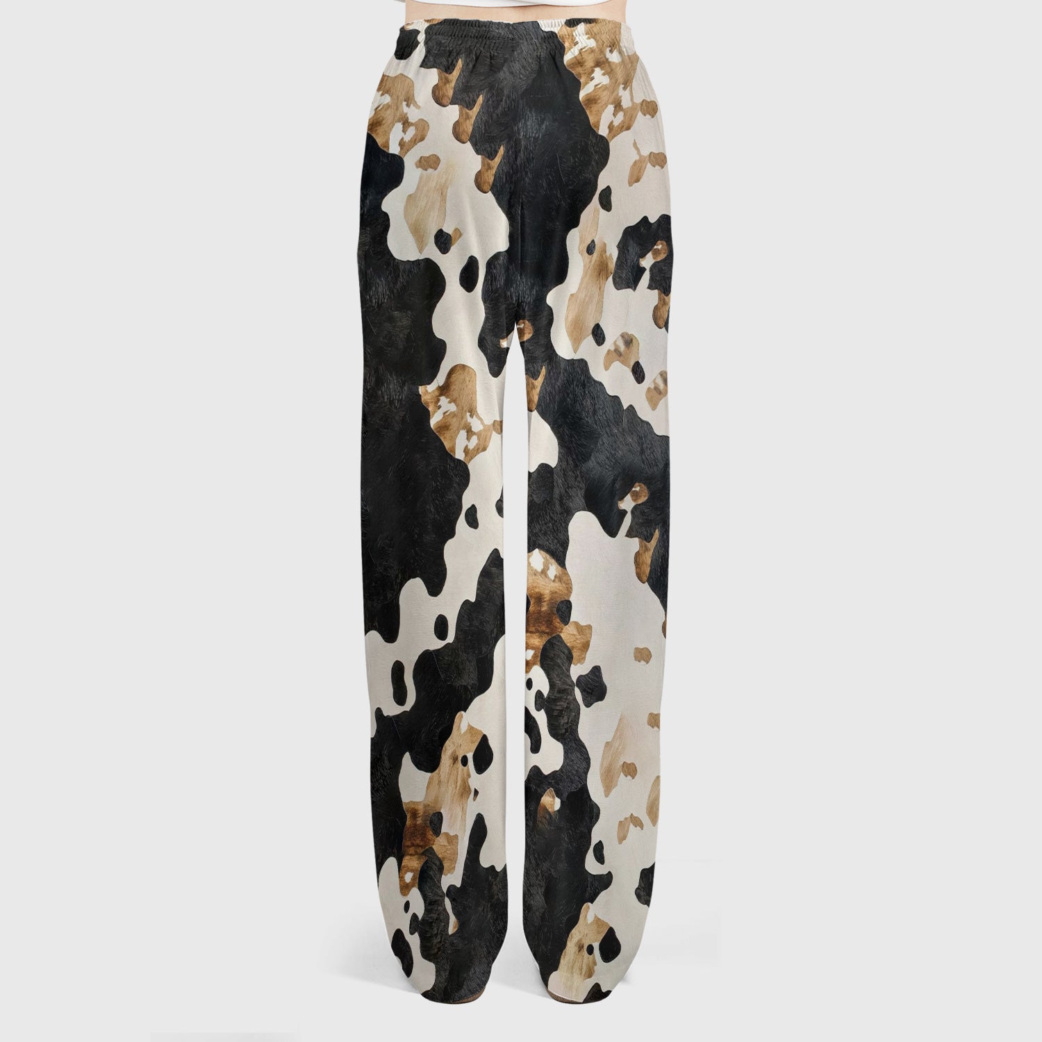 Classic Cow Print Pattern Scrub Set, Women's Scrub Sets