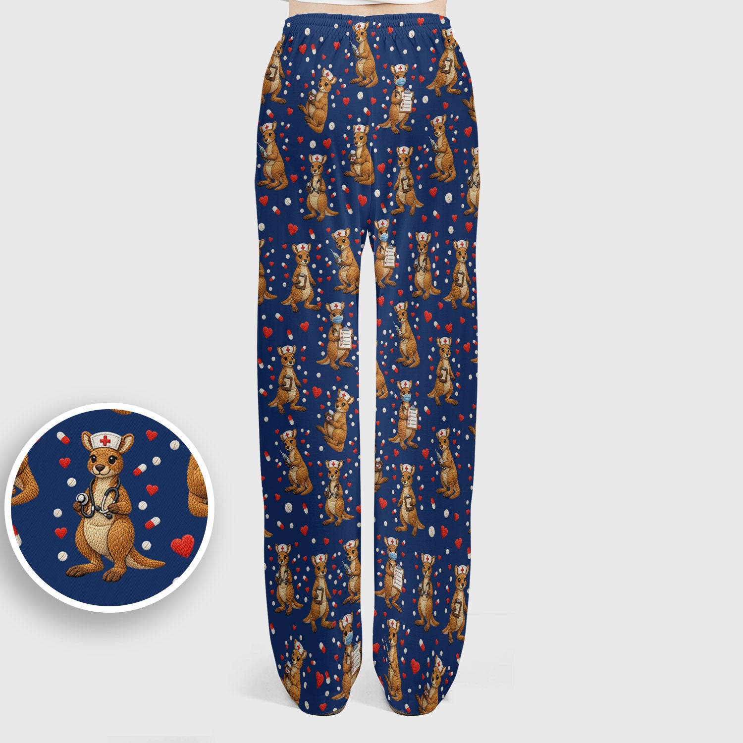 Kangaroo Nurse Scrub Set, Cute Medical Uniform For Women, Comfortable Scrubs For Nurses