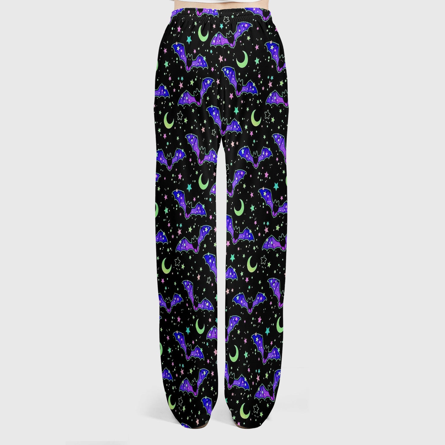 Spooky Halloween Celestial Bat Scrub Set, Scrub Pants and V Neck Top